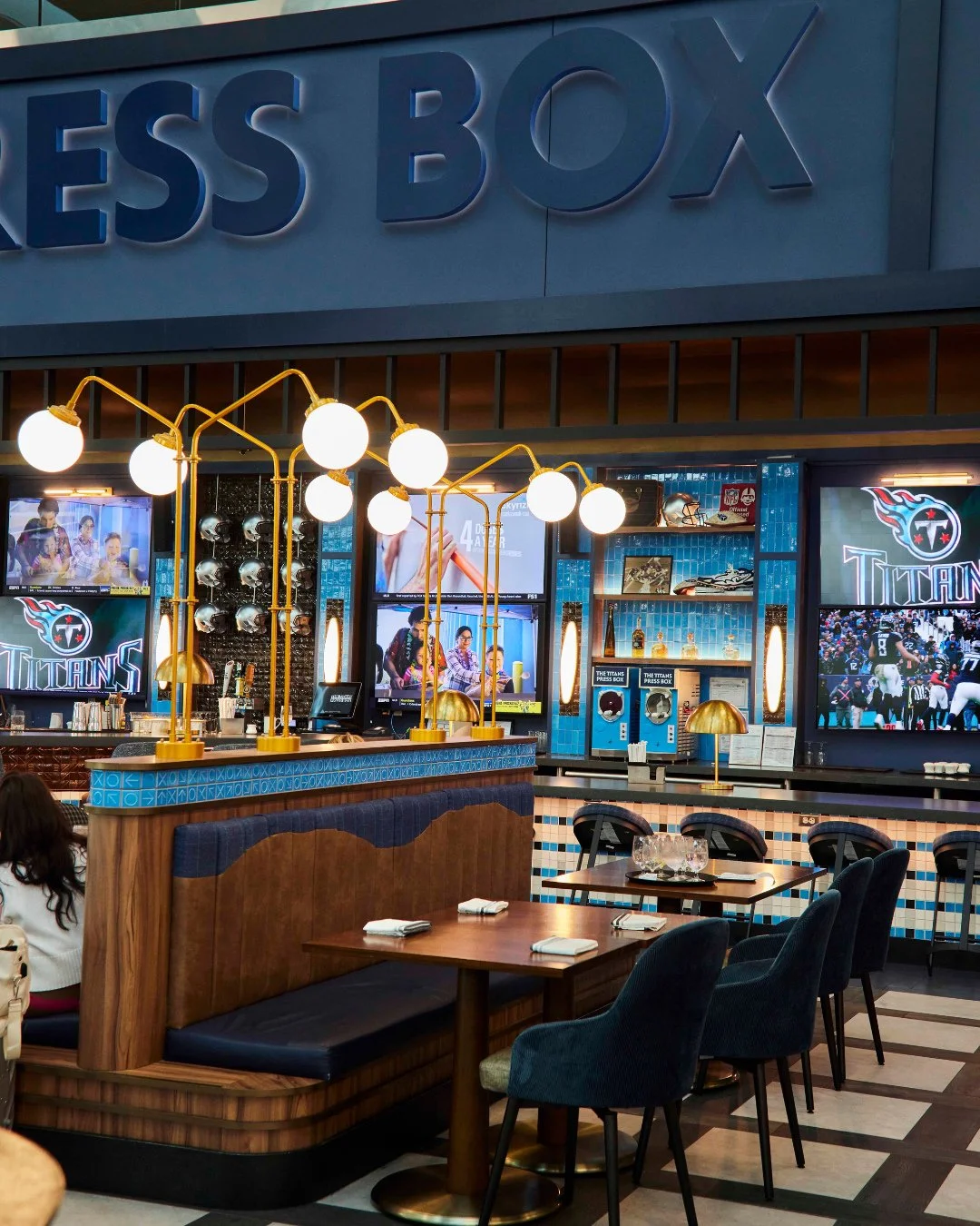 Proud to share that the @thetitanspressbox @flynashville has been named #1 Best Airport Bar in the U.S. by @usatoday -10Best! @strategichospitality⁠
.⁠
Project: @thetitanspressbox Design⁠
Photos: @emilydorio