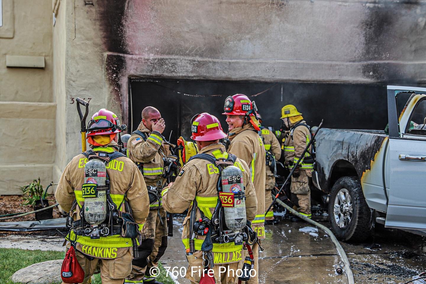 9-11-2020 (&ldquo;Orchid IC&rdquo;)
.
.
The Escondido fire department quickly responded to and extinguished a well involved garage fire on Orchid Glen. The Escondido police department was also on scene to control traffic and keep the area clear for f