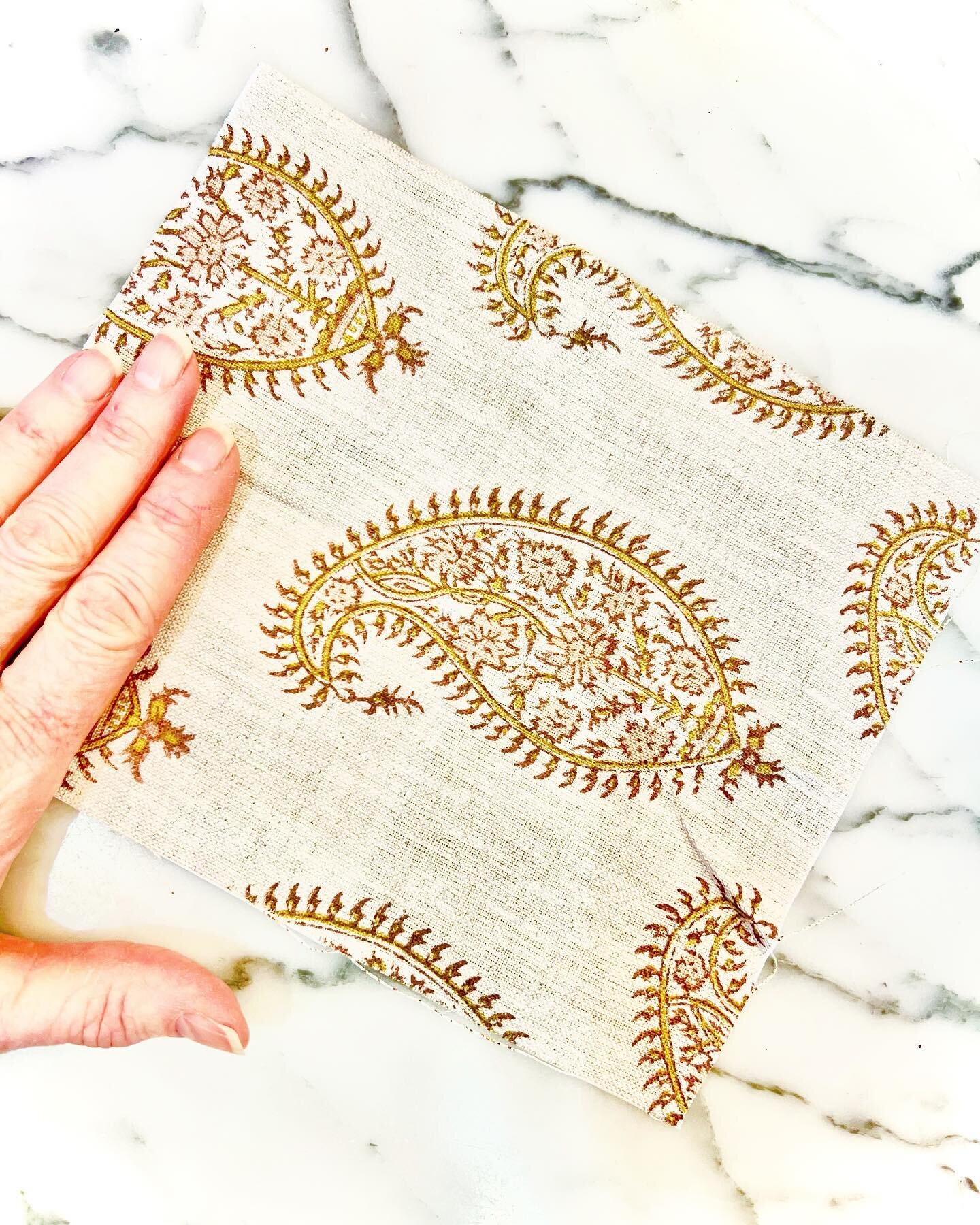Do we love @waltergtextiles ??? We would be crazy not too! This is the Paisley Linen and we are using it for #curtains in a favorite client #livingroom. Can&rsquo;t wait to see it installed!
.
.
.
.
.
.
#textiles 
#linen
#paisley
#windowcoverings 
#s