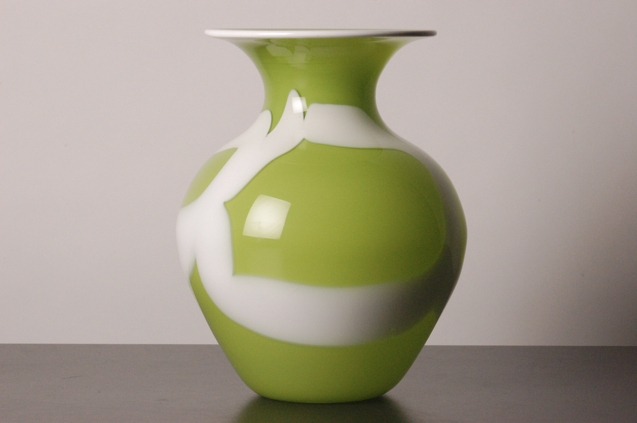 Granny Apple Green with white. (9”x6”) 2004