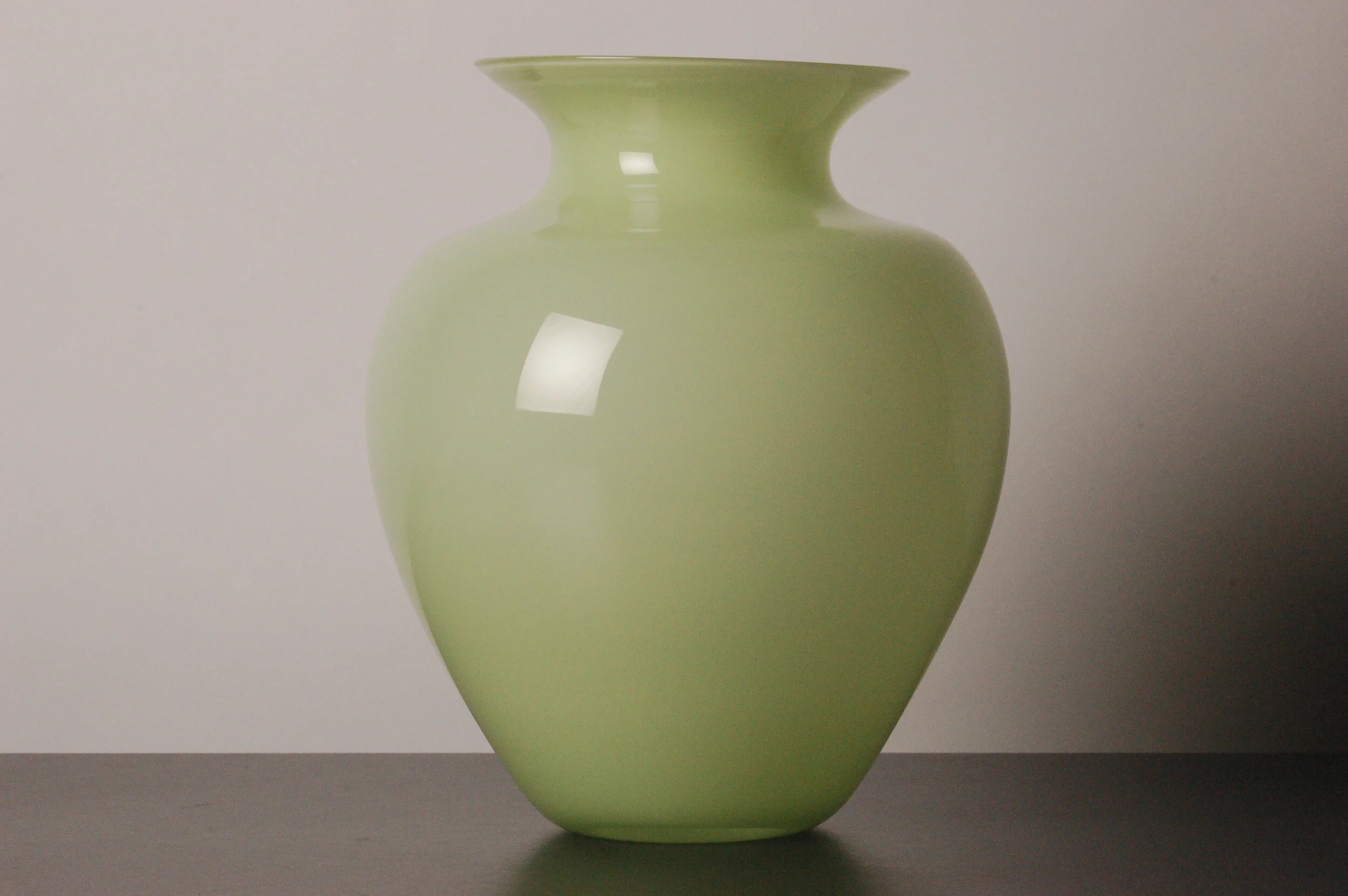 Pear green vase. (12”x8.5”) 2001