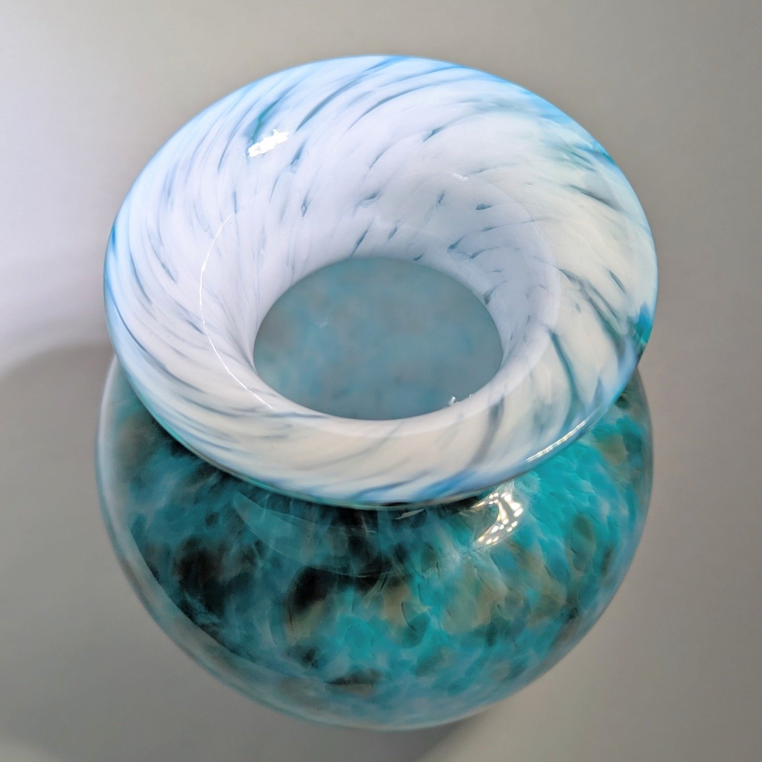 Hand blown glass vase