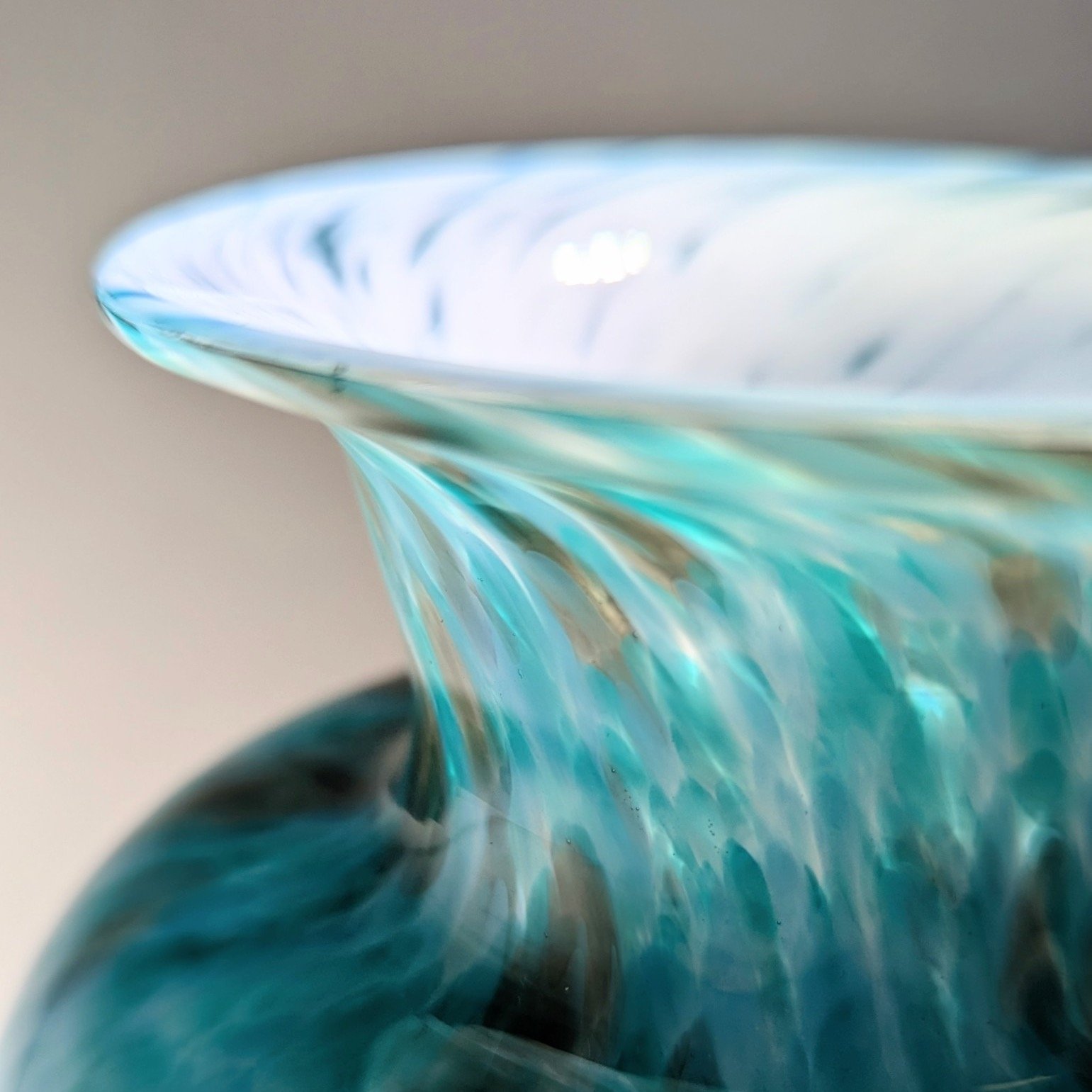 Hand blown glass vase