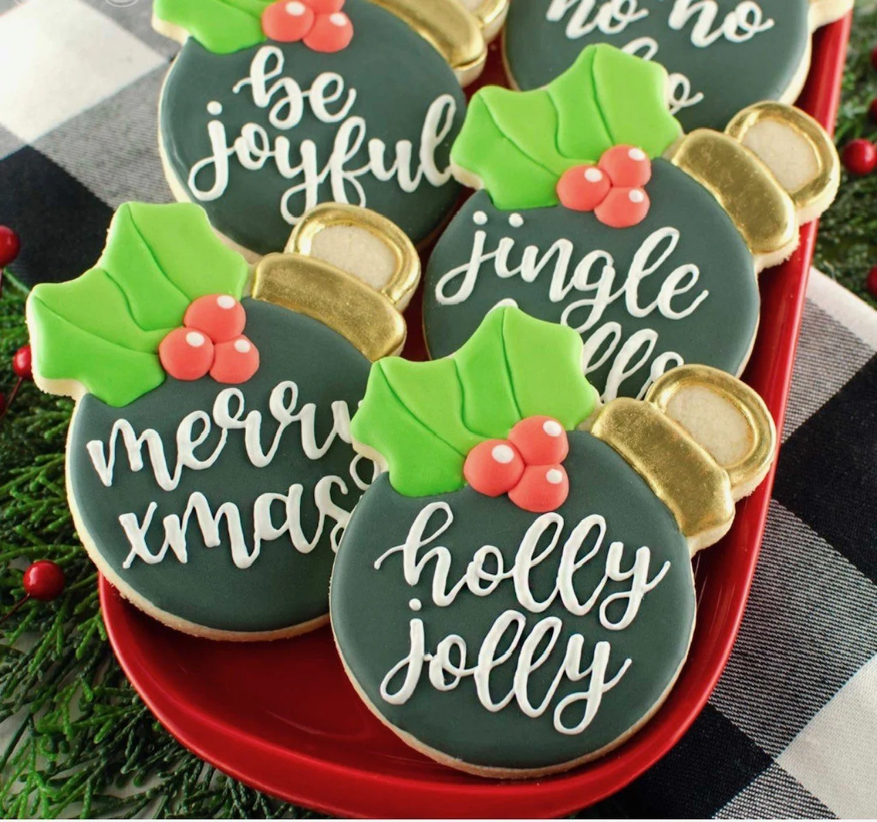 Ornament with Holly Cookie
