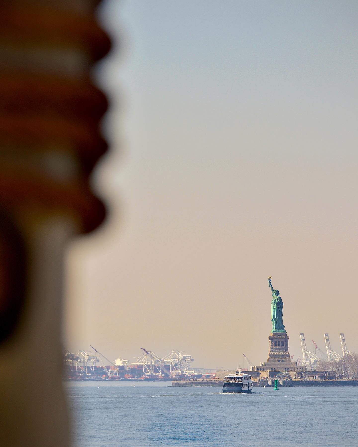 A view that never gets old&hellip;

The Statue of Liberty holds so much importance and I feel that every time I get to see her. I always want to take a moment and soak it in&hellip; the sound of the waves slapping against the pier, children laughing 