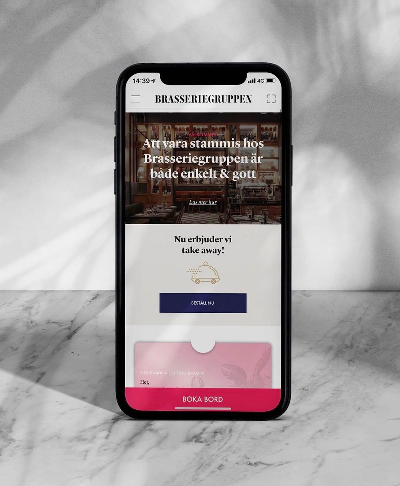 App design for @brasseriegruppen - now launched! 🥂🦪🧂🍨🍴🍾 &mdash;&mdash;&mdash;&mdash;&mdash;&mdash;&mdash;&mdash;&mdash;&mdash;&mdash;&mdash;&mdash;
#brasseriegruppen #app #uxdesigner #ux #uxdesign #graphicdesign #grafiskdesign #grafiskdesigner 