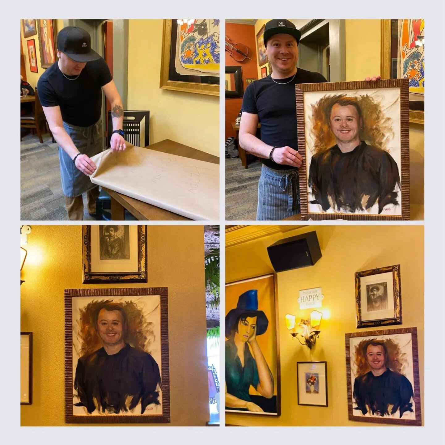 Tim is incredibly talented, humble and passionate. Was a pleasure and honor to be commissioned to paint their portrait and to have it hang in Dodicis amongst such great artworks.
-
-
Posted from Cafe Dodici's post on FB
-
&quot;For his birthday recen