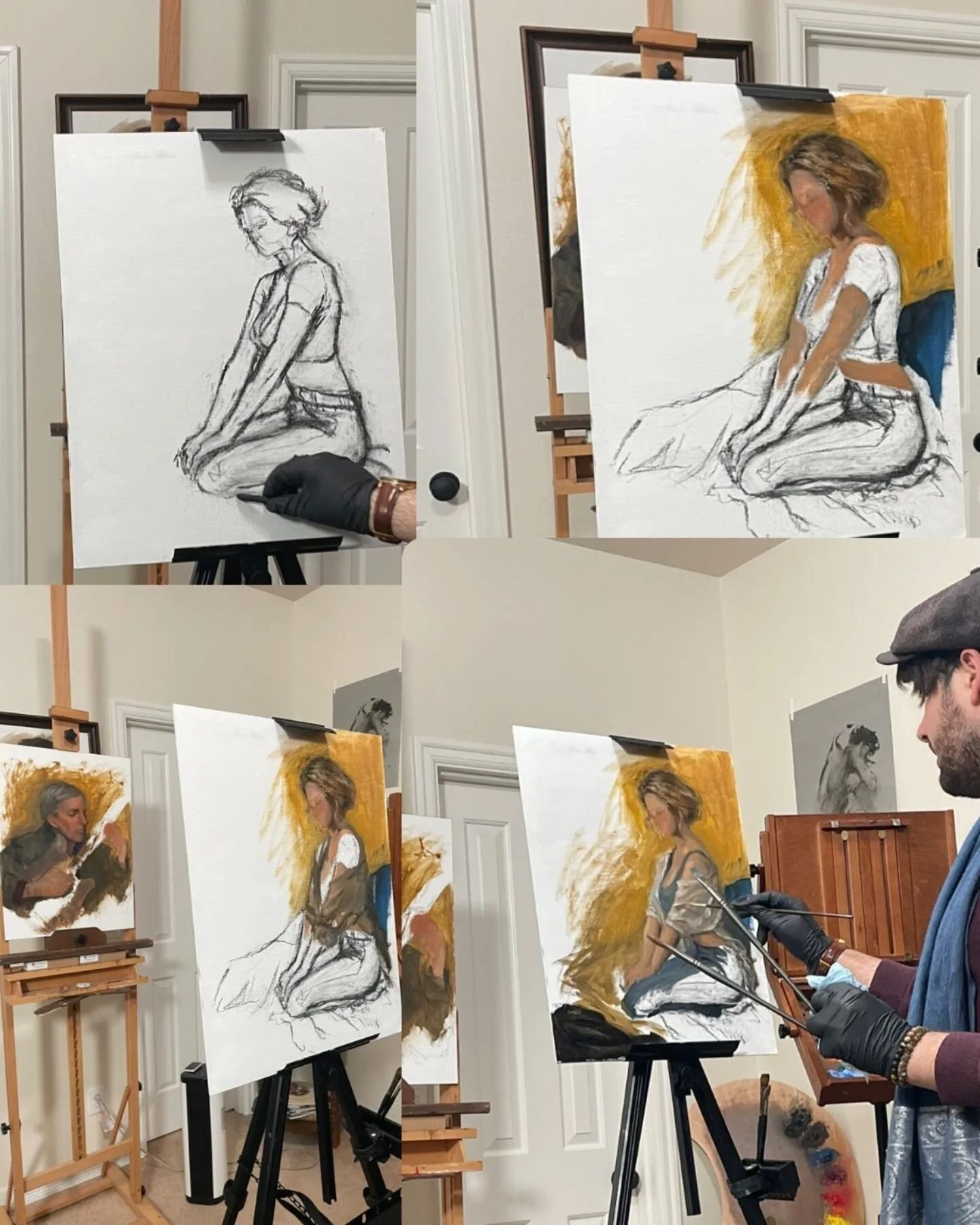Progress shots from yesterday in the studio painting the wonderful @morgan_m_17 
Stay tuned for the follow up of our next sitting in mid april.
-
If you're interested in having your own beautiful commissioned painting please DM me so we may discuss w