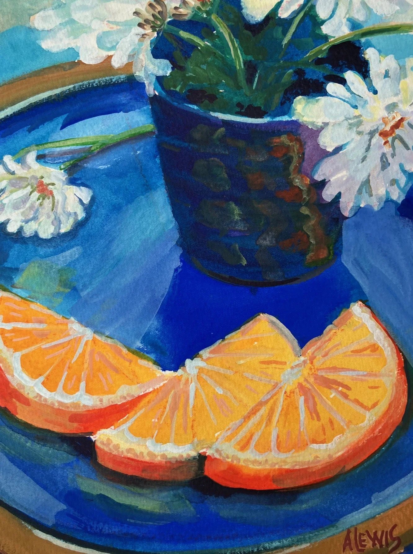 Winter Delight, 6 x 8 Gouache