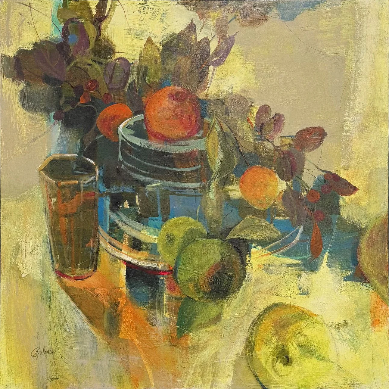 Ready to Party, Oil, 36 x 36