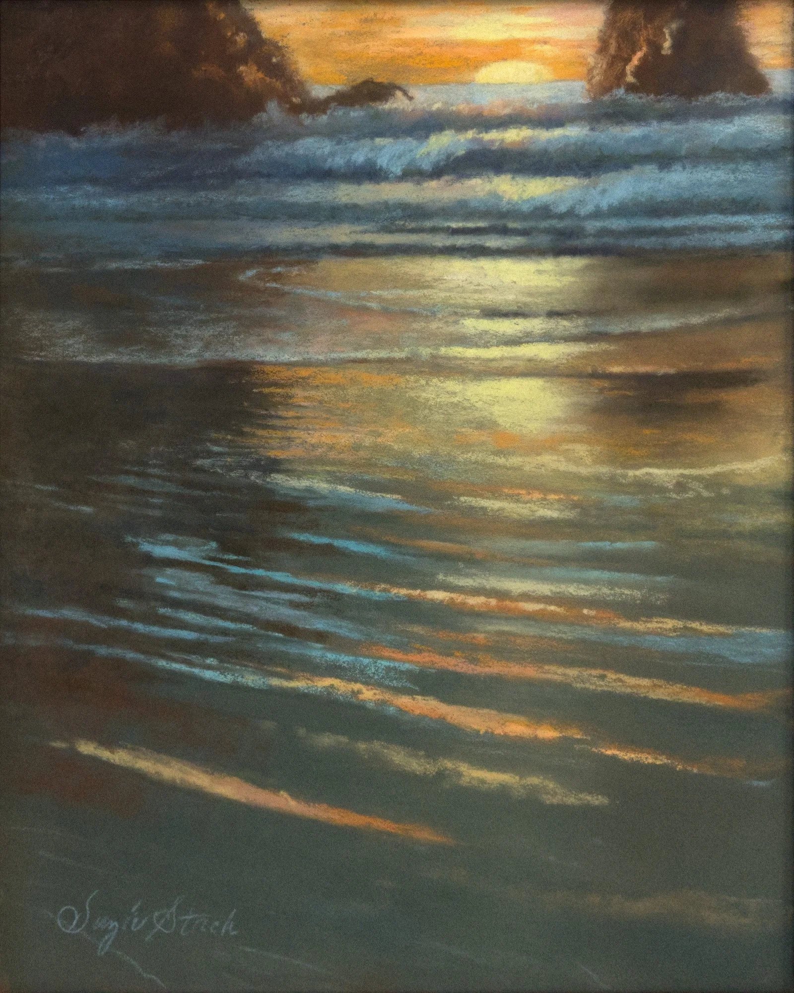 Tide Reflections, 20 x 16 Pastel