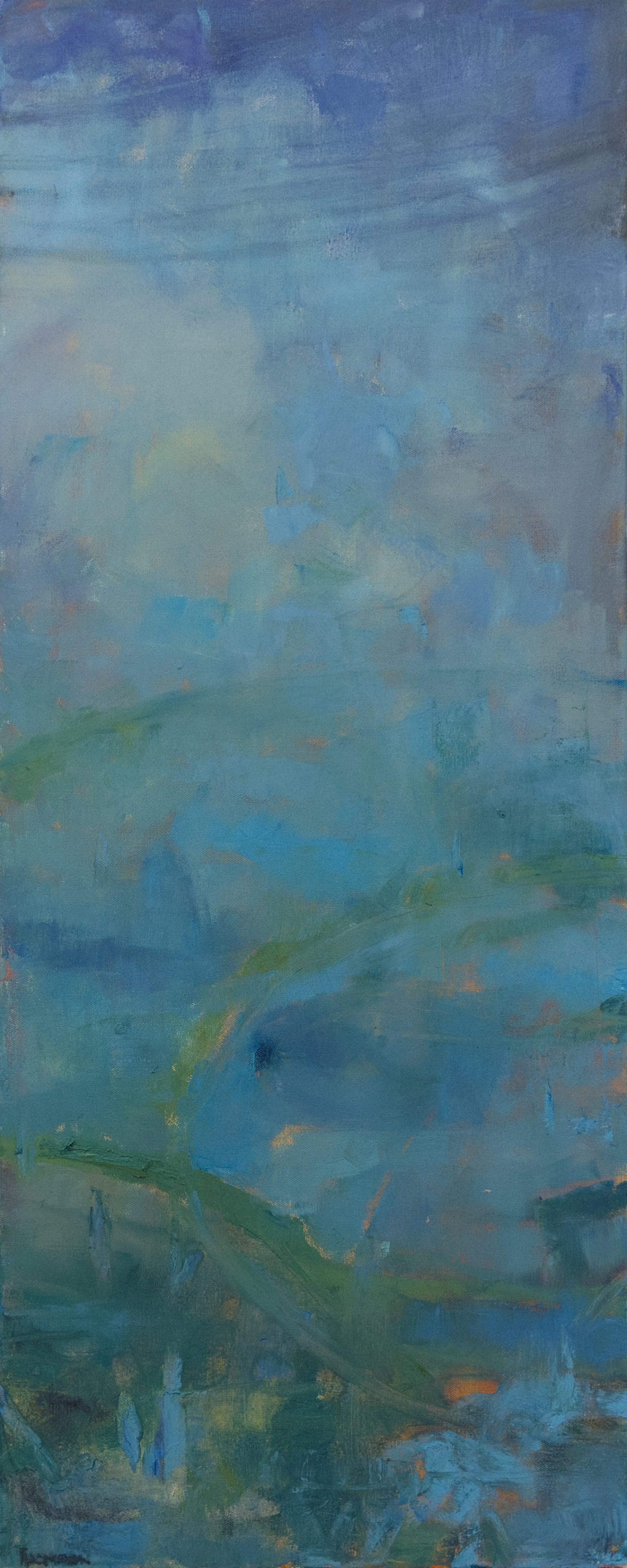 Water, 16 x 40 Mixed Media
