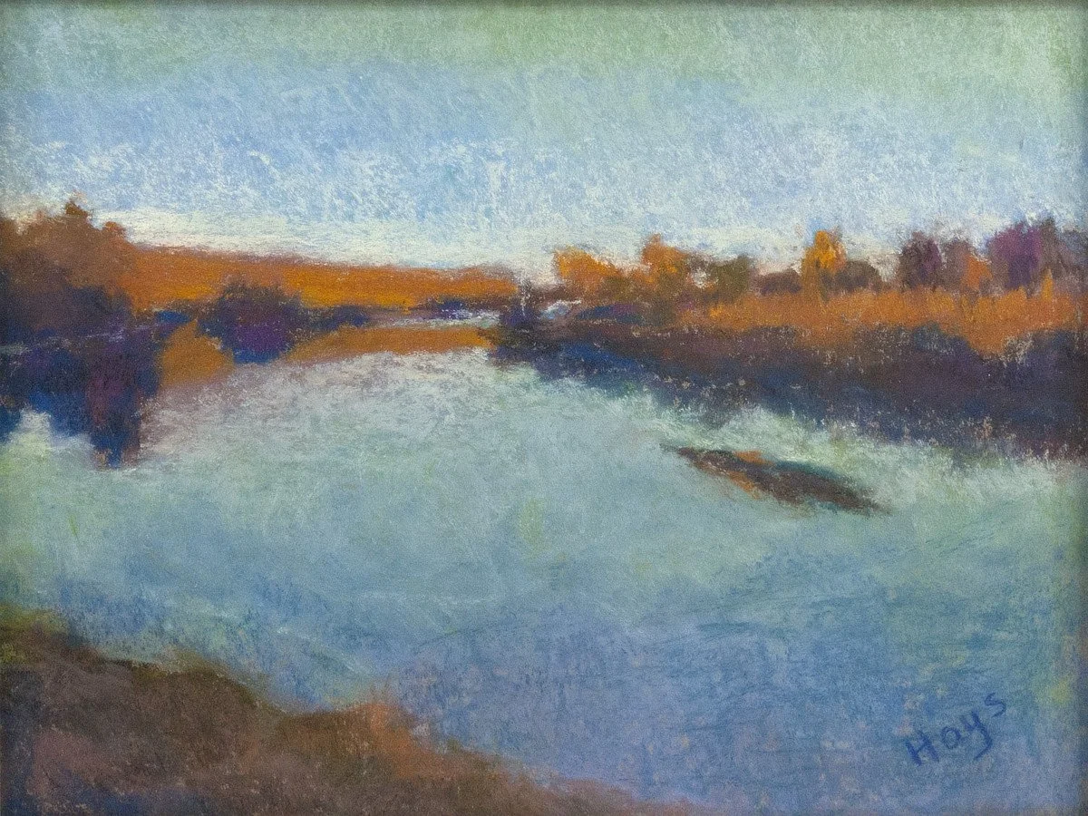 Downstream, 9 x 12 Pastel