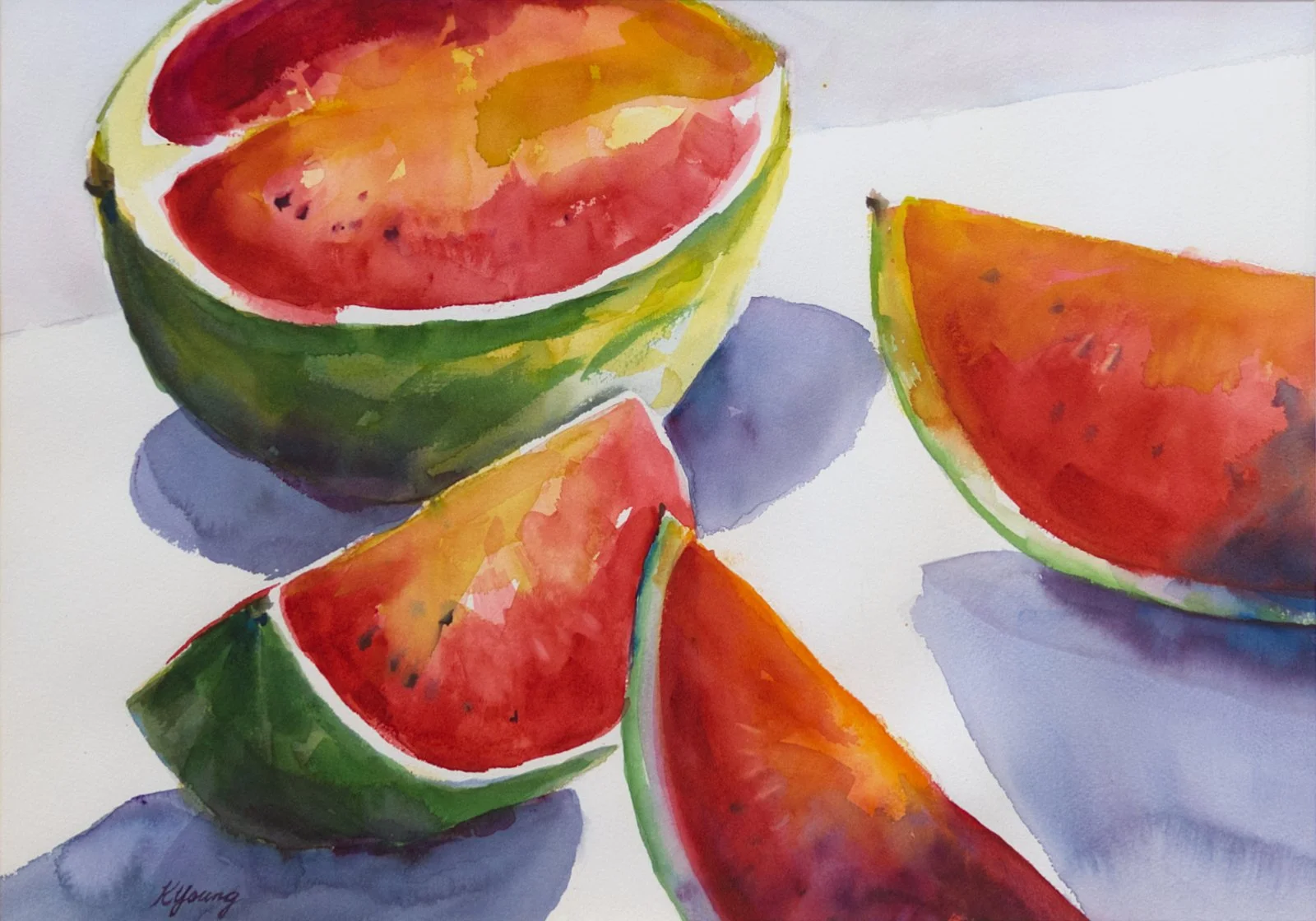 Watermelon,  14 x 20 Watercolor