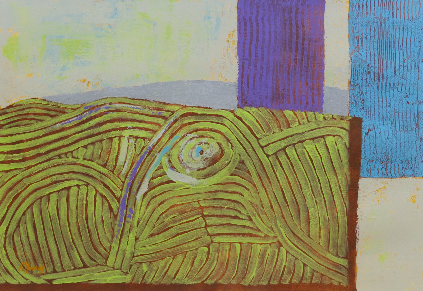 Puzzled,  20 x 29 Mixed Media