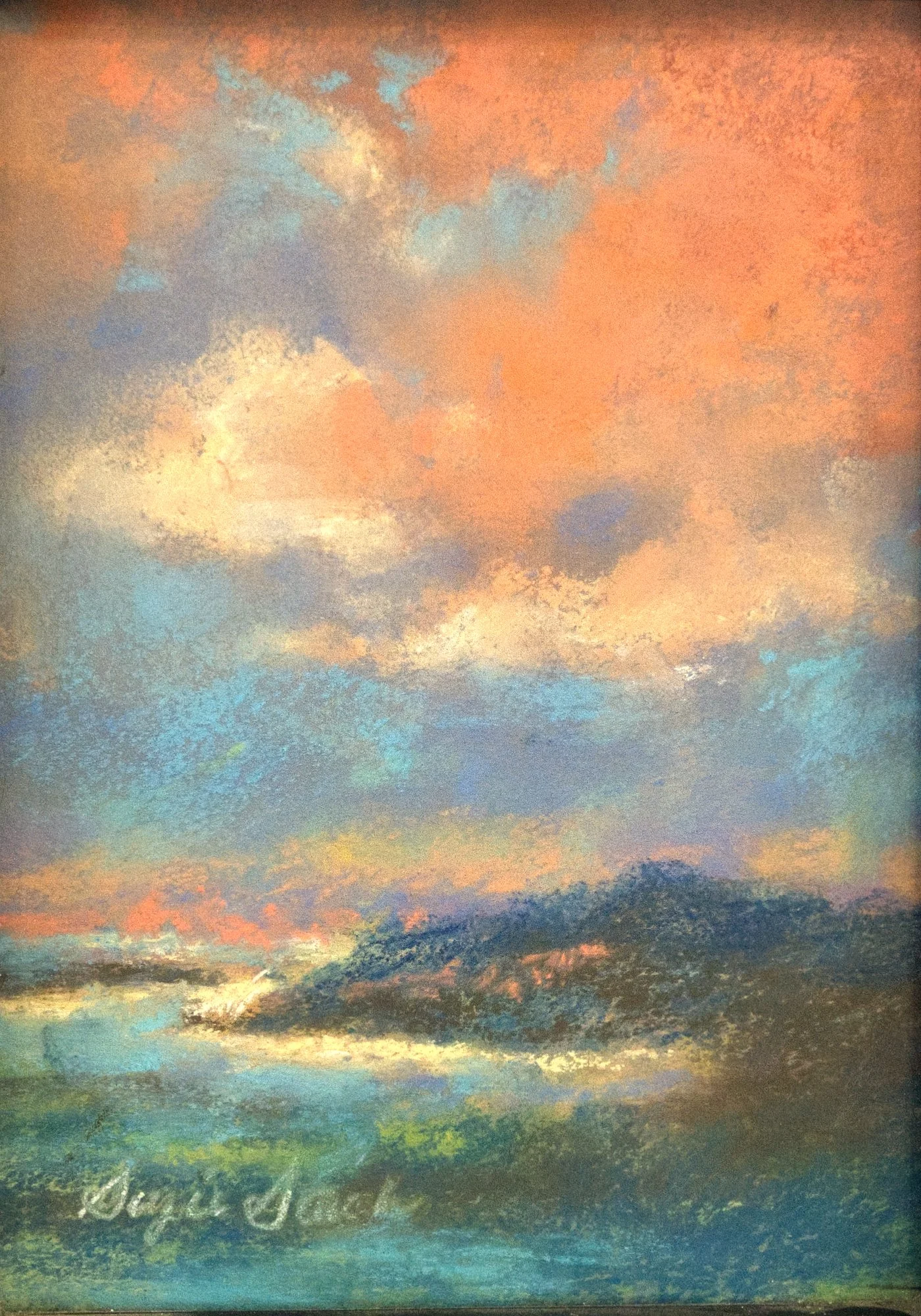 Quiet Sky, 5 x 7 Pastel