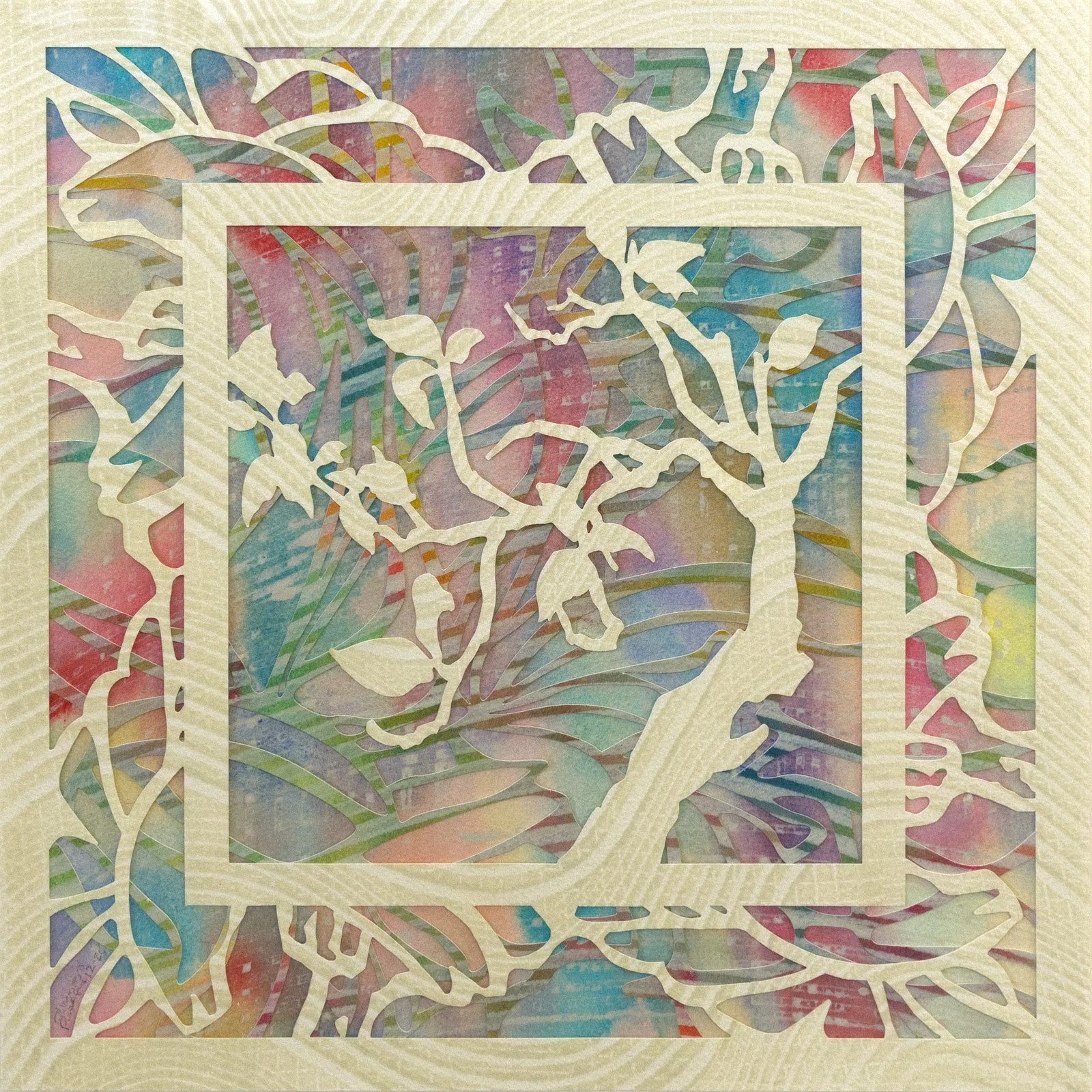 Untitled, 16 x 16 Mixed Media