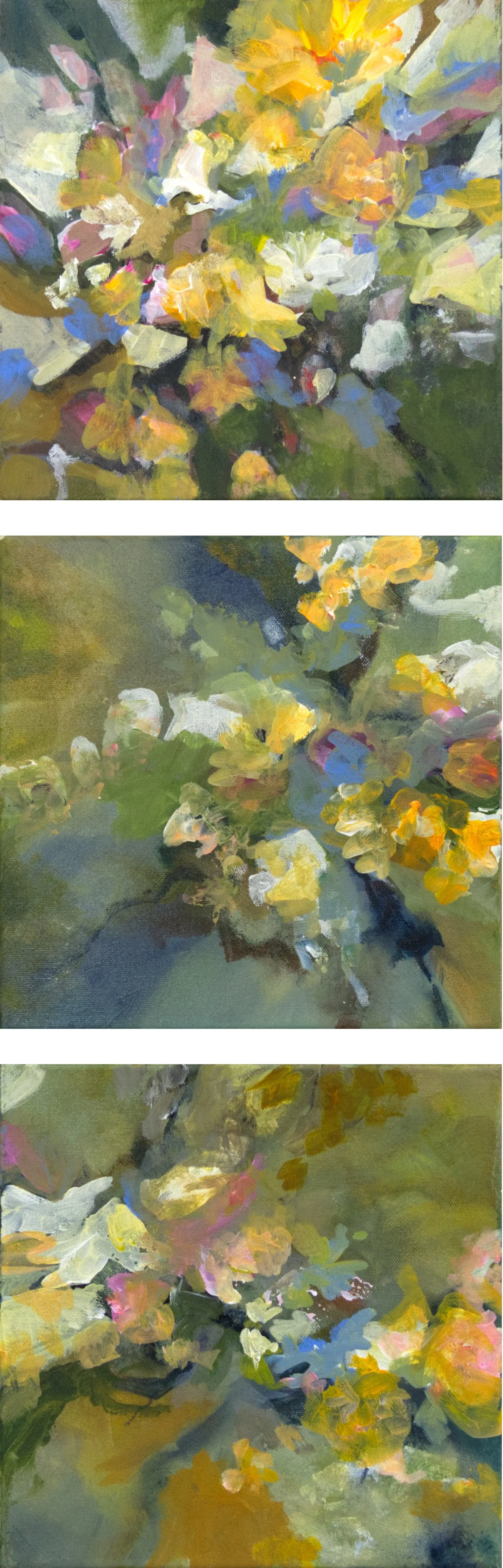 Wreath, 10 x 10 (x3) Oil