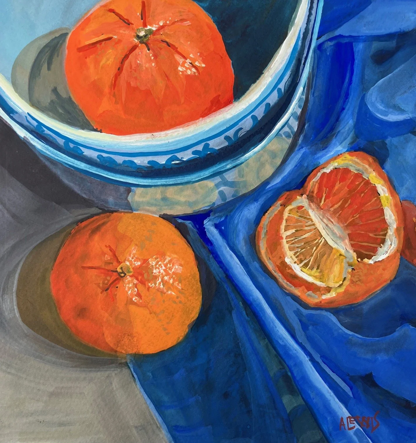 Peel Me One!  9 x 10 Gouache