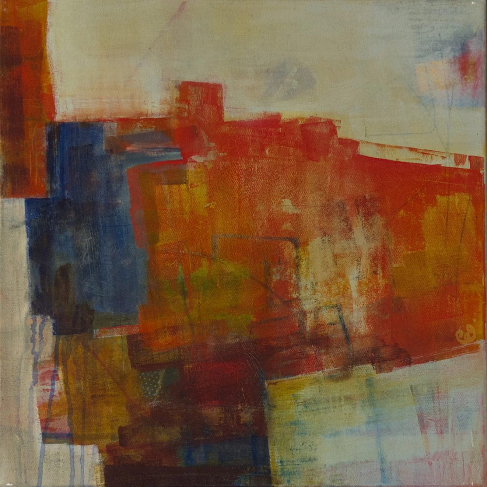 Red Quarter,  20 x 20 Acrylic