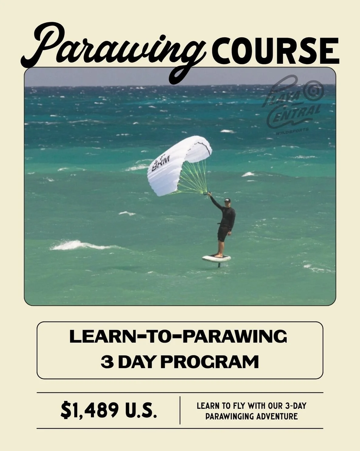 LEARN TO PARAWING - 3 DAY BEGINNER PROGRAM