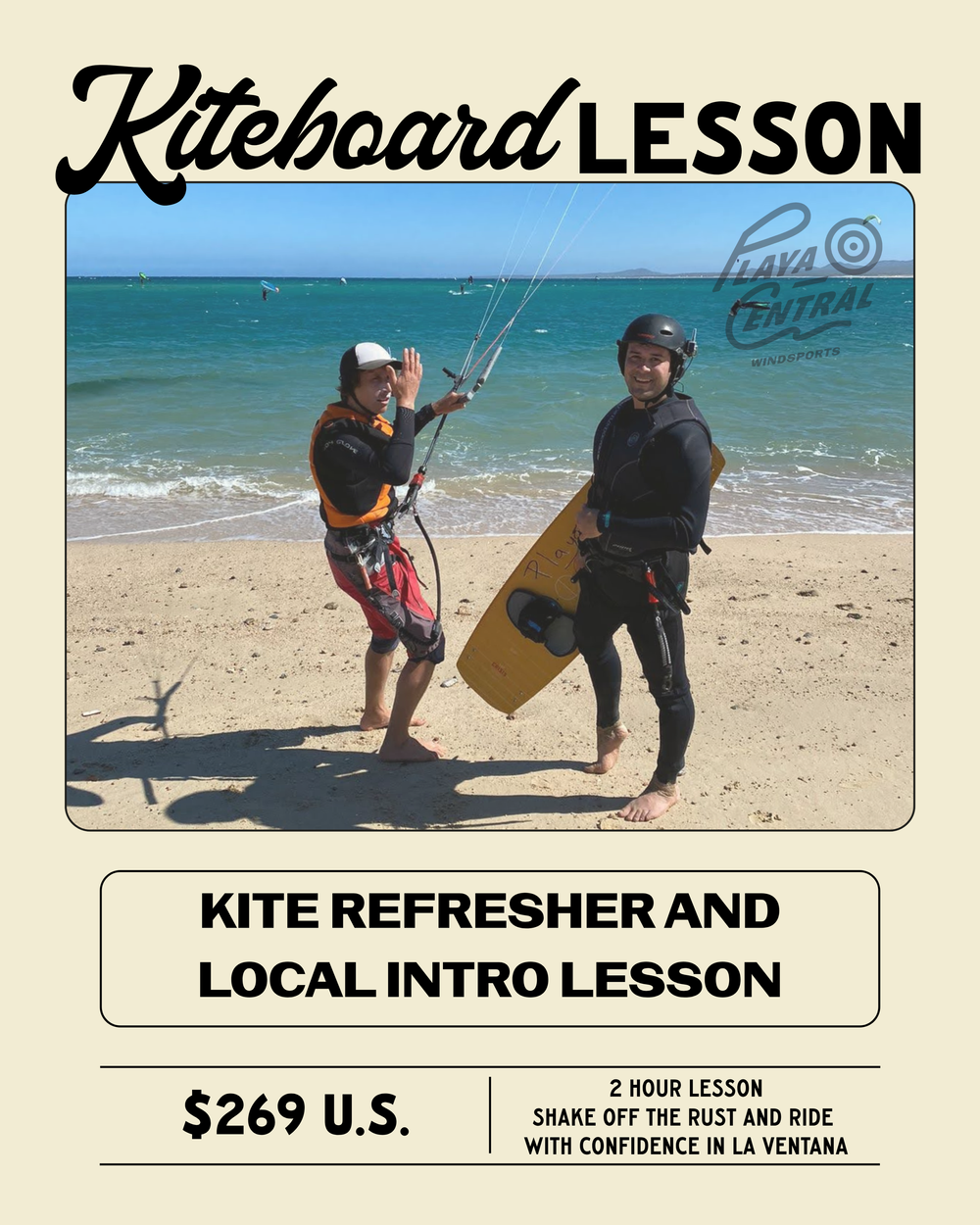 Kiteboarding Lessons & Packages — Playa Central in La Ventana