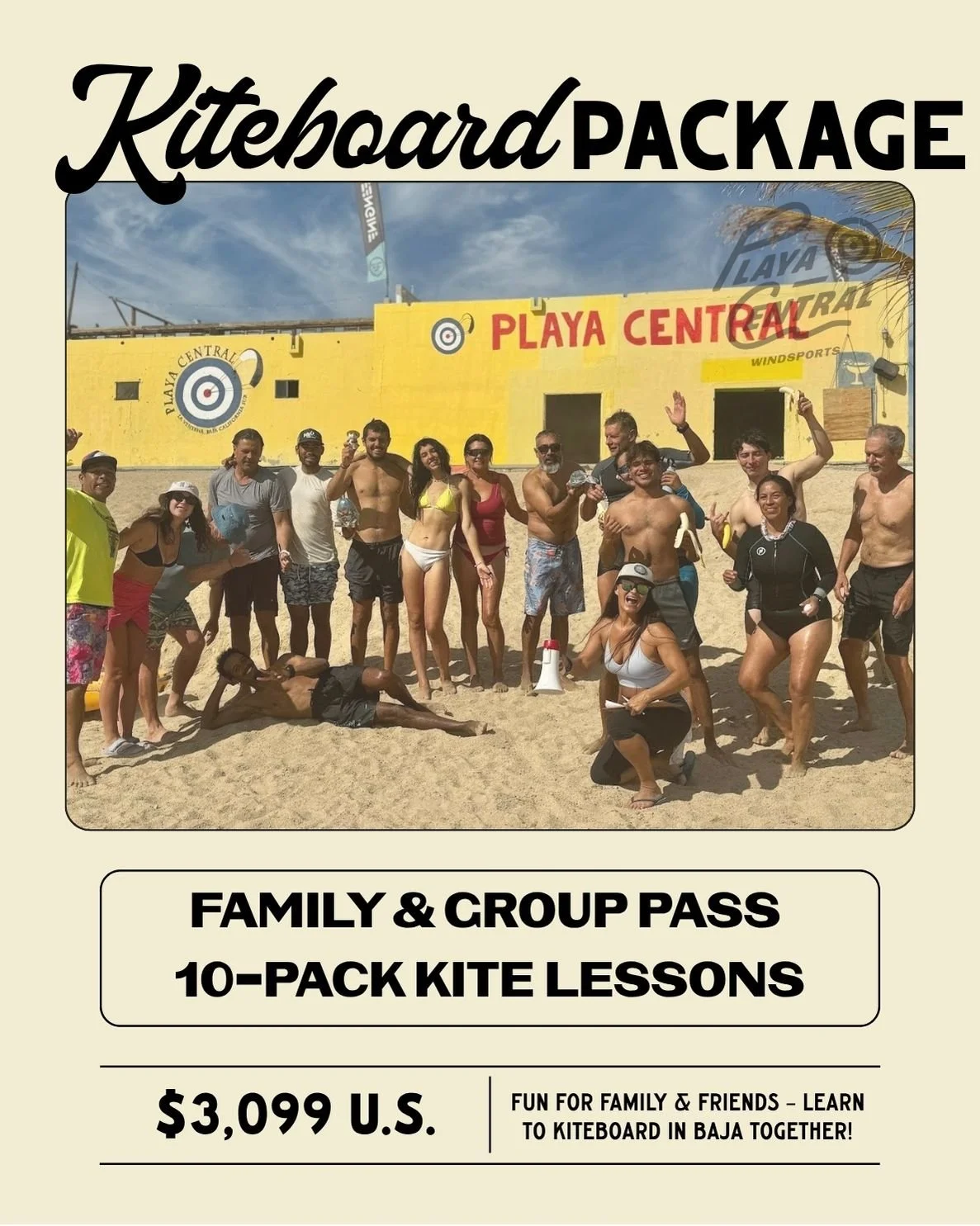 FAMILY & GROUP PASS - KITE LESSON 10-PACK