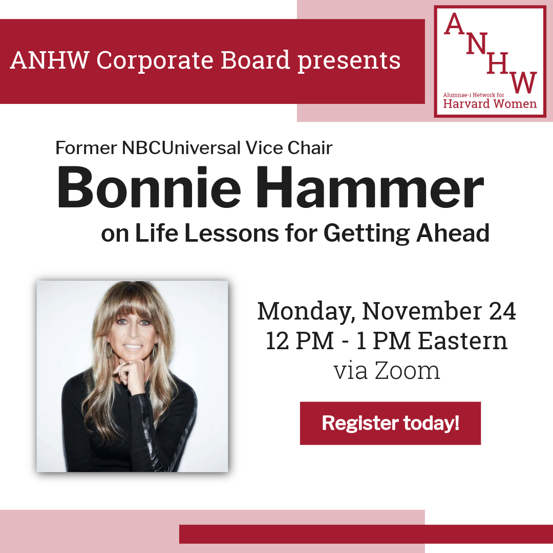 ANHW Corporate Board: Former NBCUniversal Vice Chair Bonnie Hammer on Life Lessons for Getting Ahead