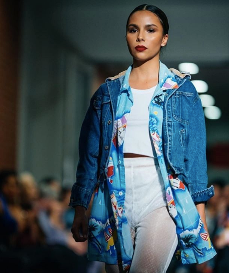 Designer: @SagePaul - Photographer: @KellyHofer  - Otahpiaaki Fashion Show 2018 - Mohkinstsis, AB