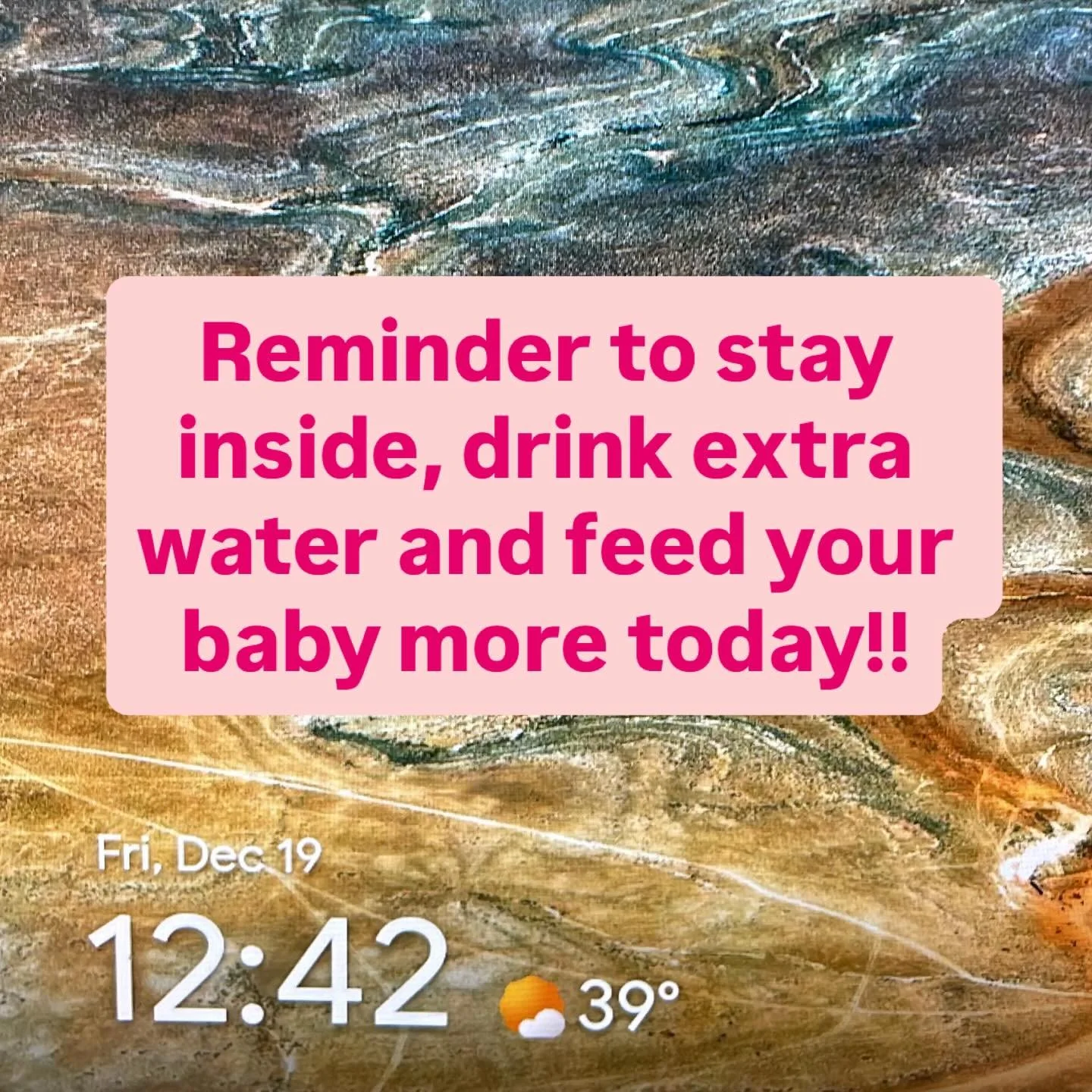 Keep you and your baby inside and hydrated in this heat!!