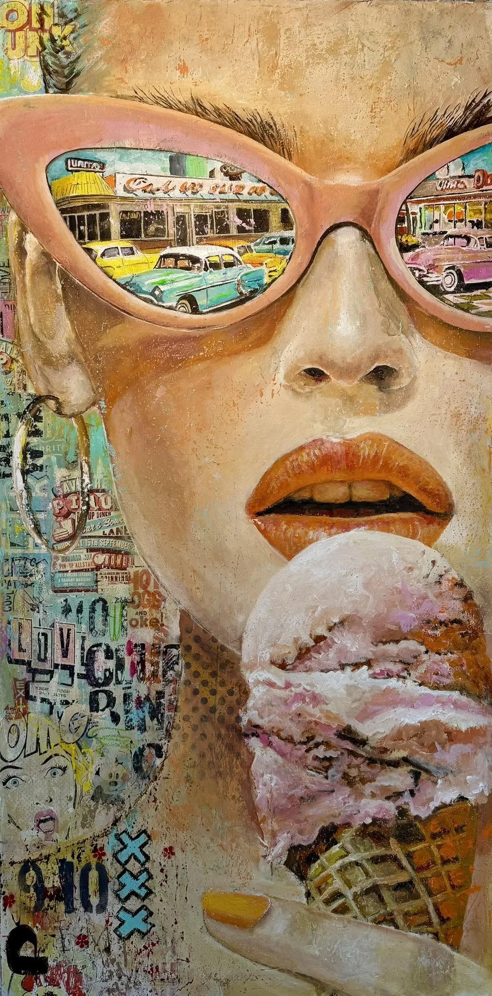 AMERICAN DINER - Vision.03  |36"x72" | 2026  | AVAILABLE 9100,00