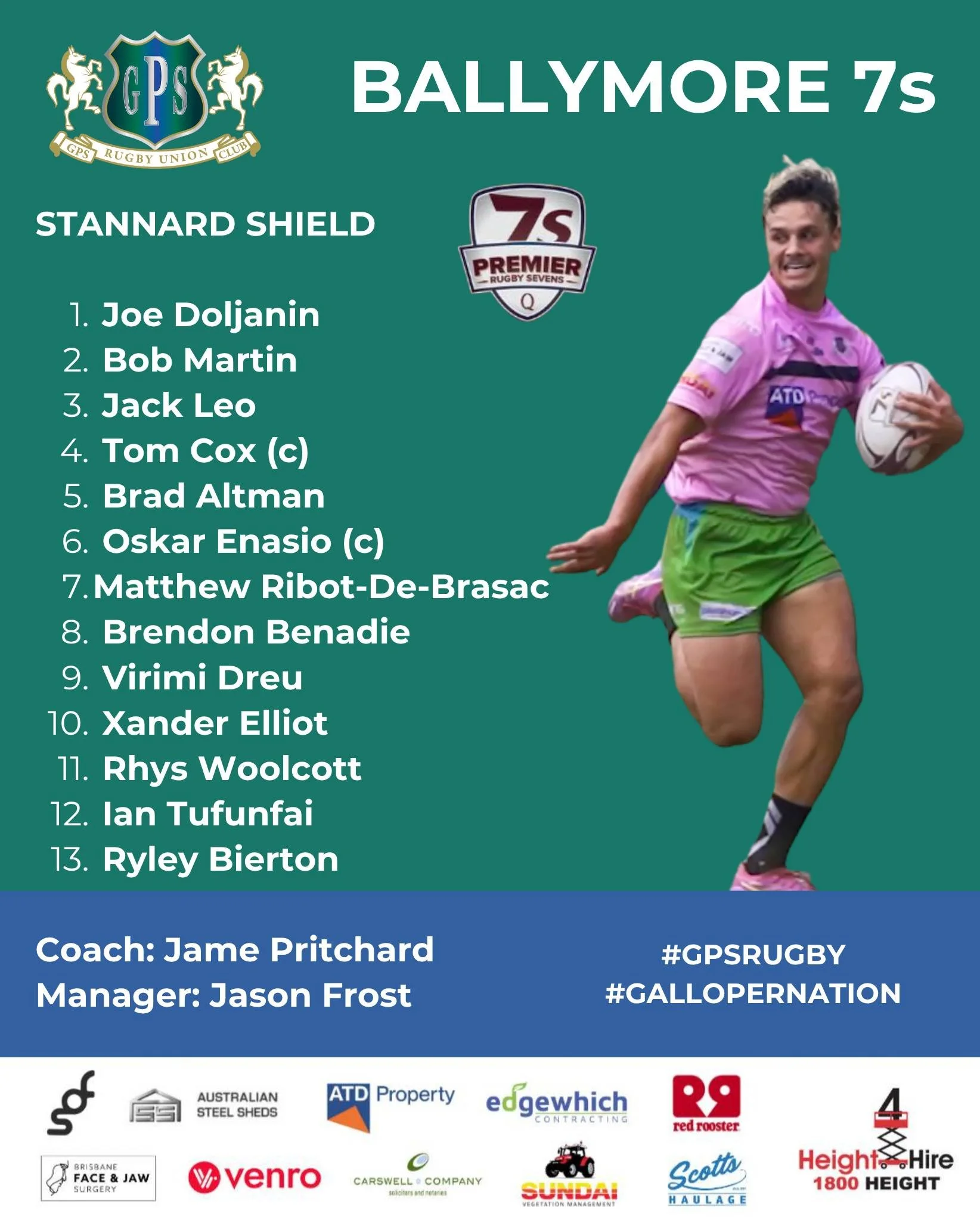 Get along to Ballymore this weekend for the State 7s and Round 3 of the Stannard Shield where our boys will be ripping in on Saturday at 9.20am, 2.40 pm and 5.20pm before finals on Sunday.  Give em heaps!!!!