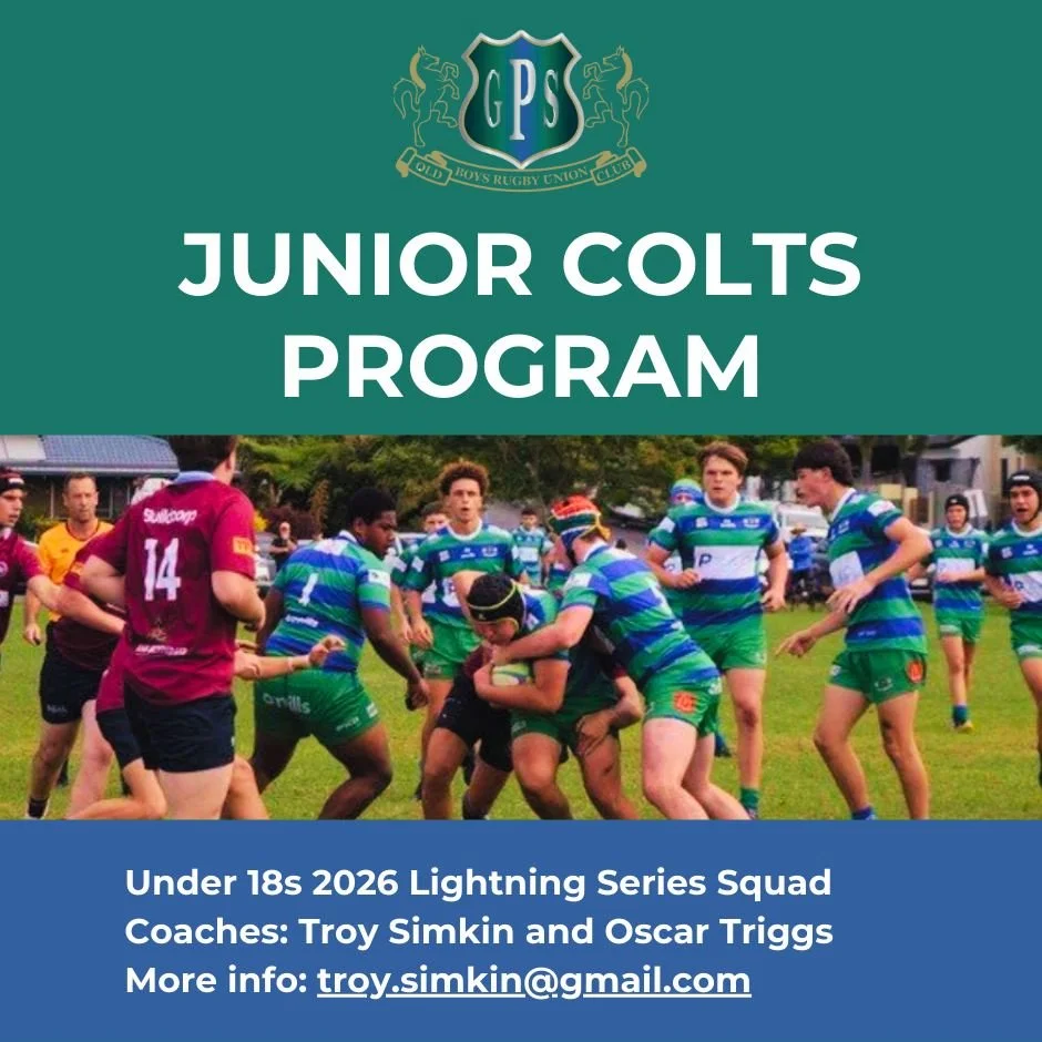 Join our GPS Junior Colts Program for the opportunity to play in the 2026 BJRU Lightning Series commencing February, please contact Troy Simkin at troy.simkin@gmail.com for a link to our Expressions of Interest Form.