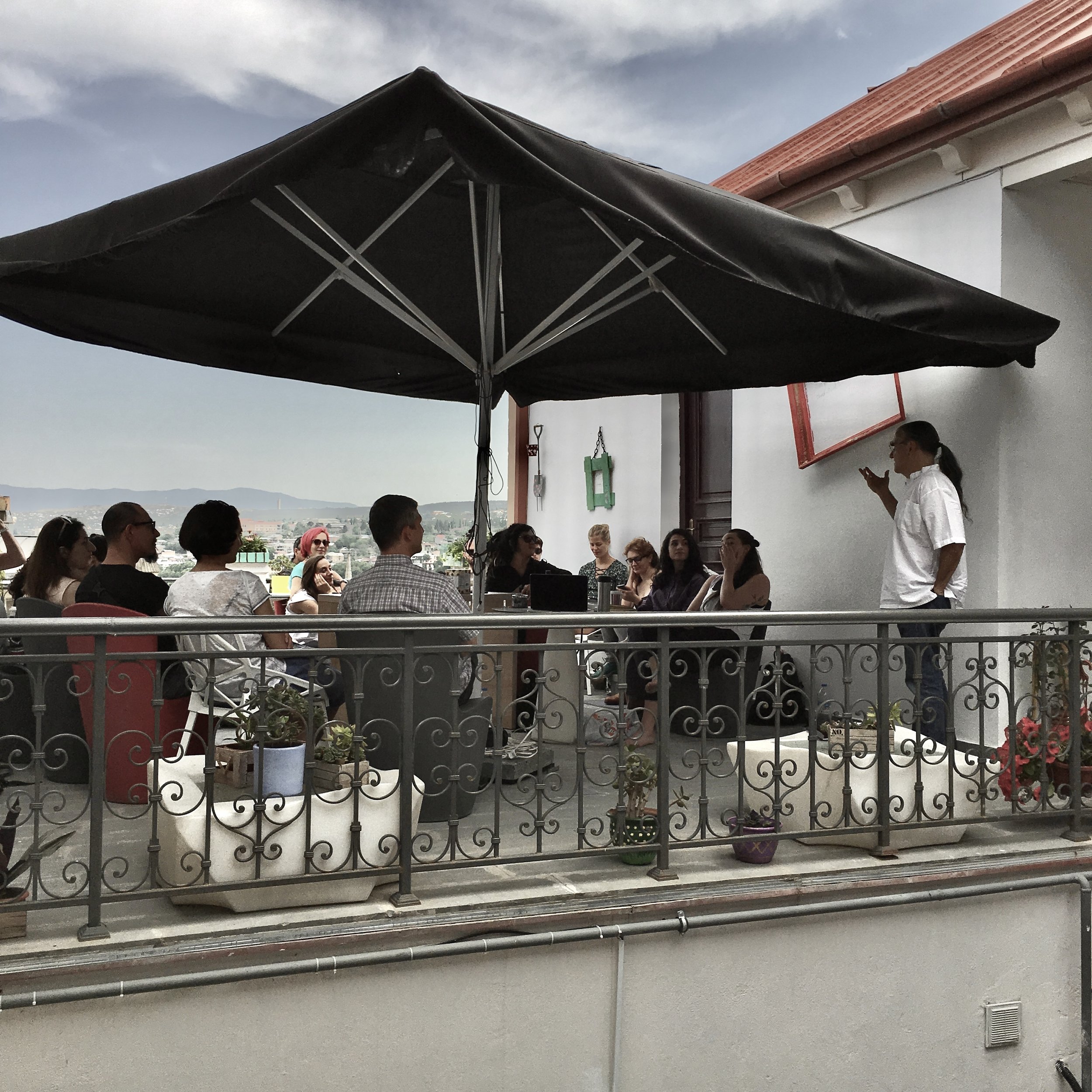 2016 Tbilisi workshop on the roof of the Check-Point Hotel. Photo by Anush Babajanyan/VII