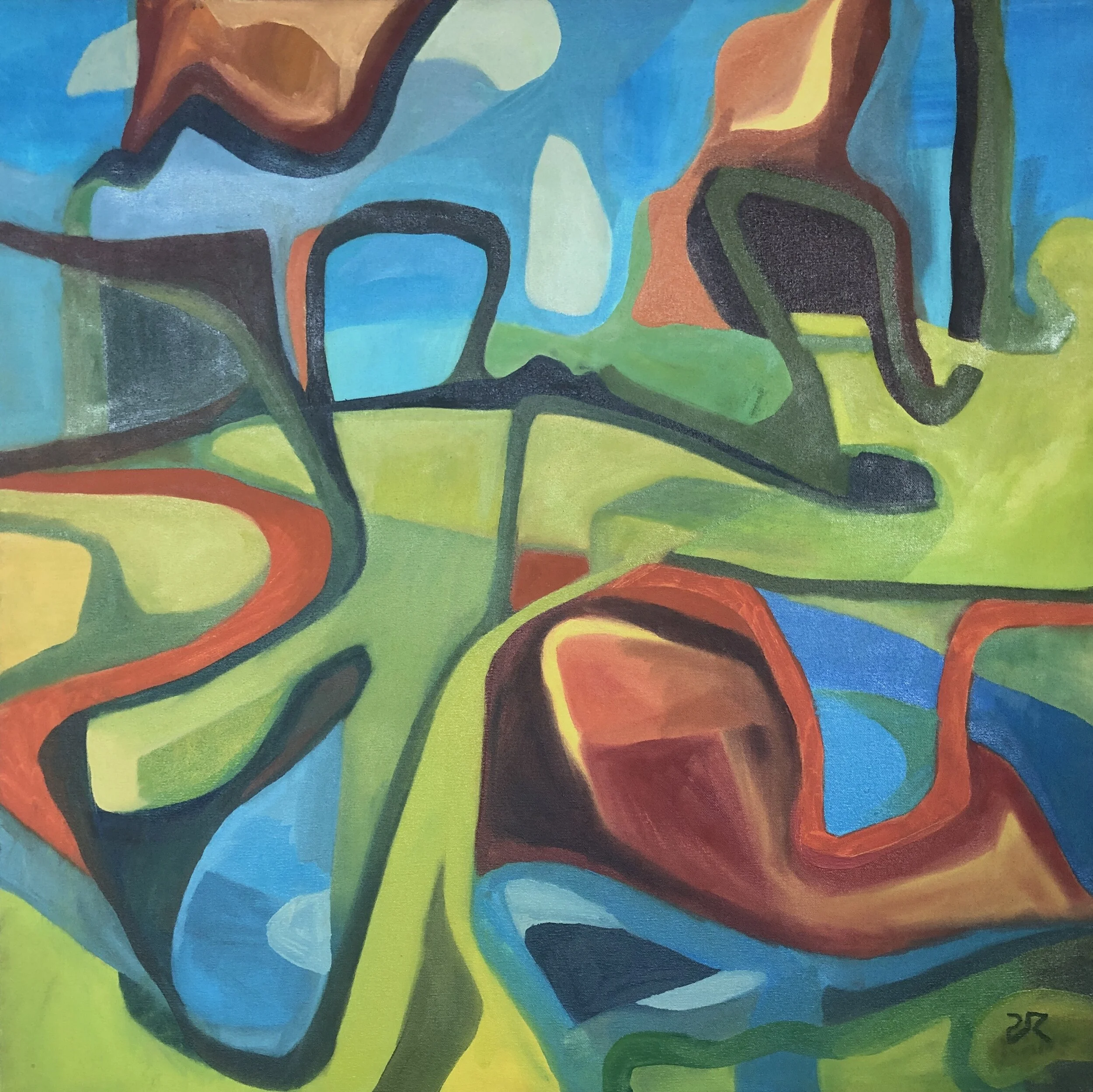 Versailles 28" x 28" Oil on Canvas 2000