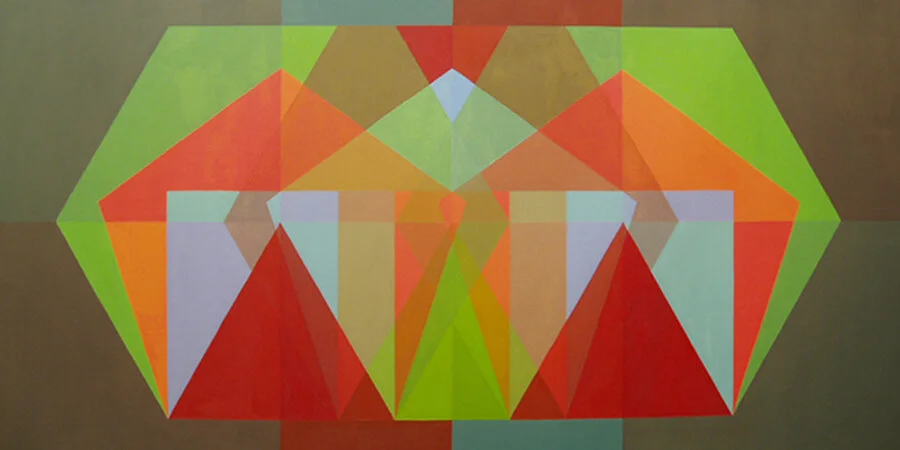 Untitled - Geometric Abstraction 5 - 36" x 72" Oil on Canvas 2007