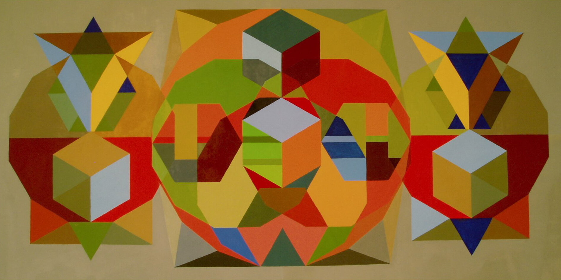 Octadecagon 36" x 72" Oil on Canvas 2008