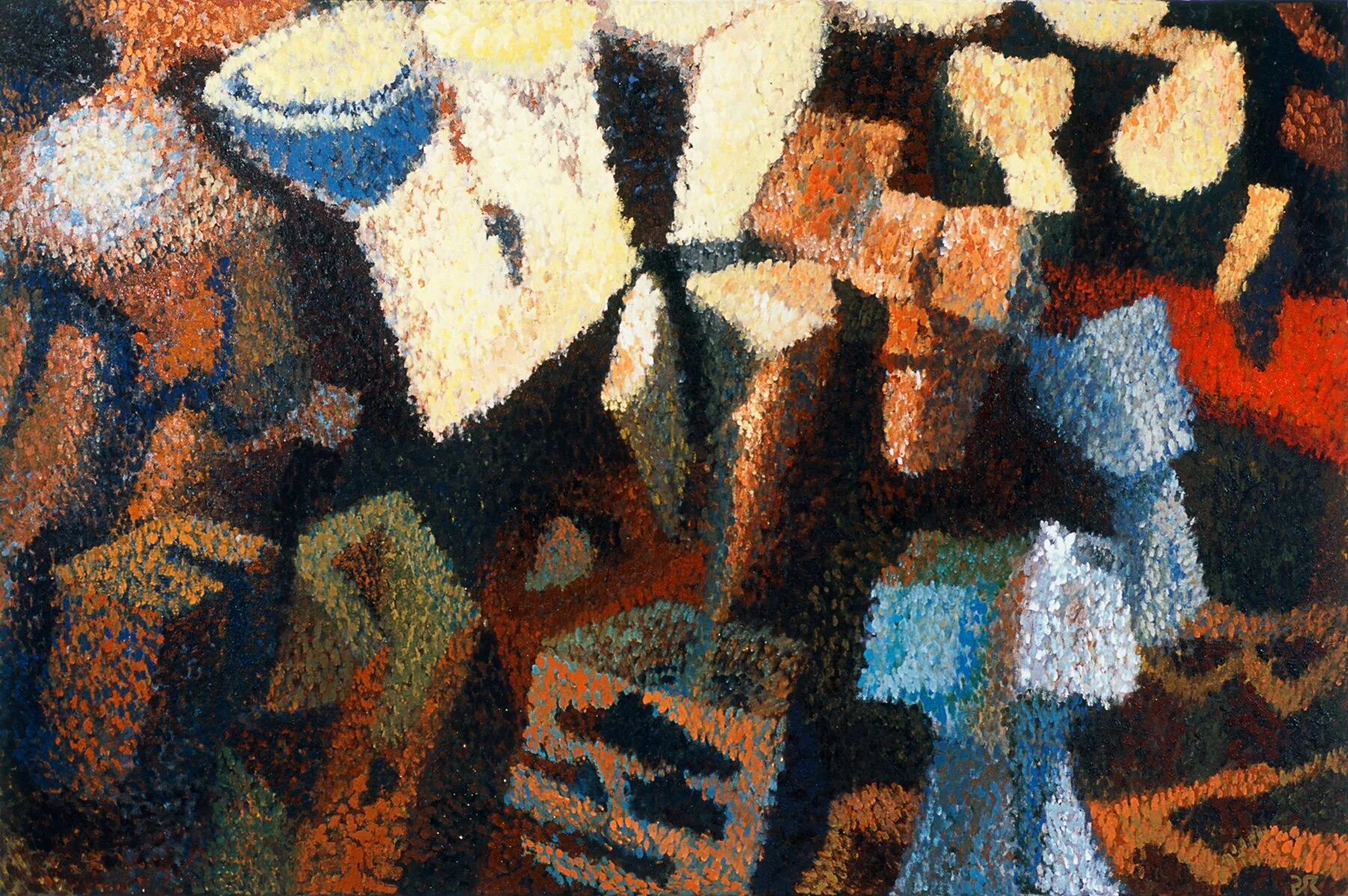 Untitled - Pointillist Abstraction 3 - 39" x 59" Oil on Canvas 2005