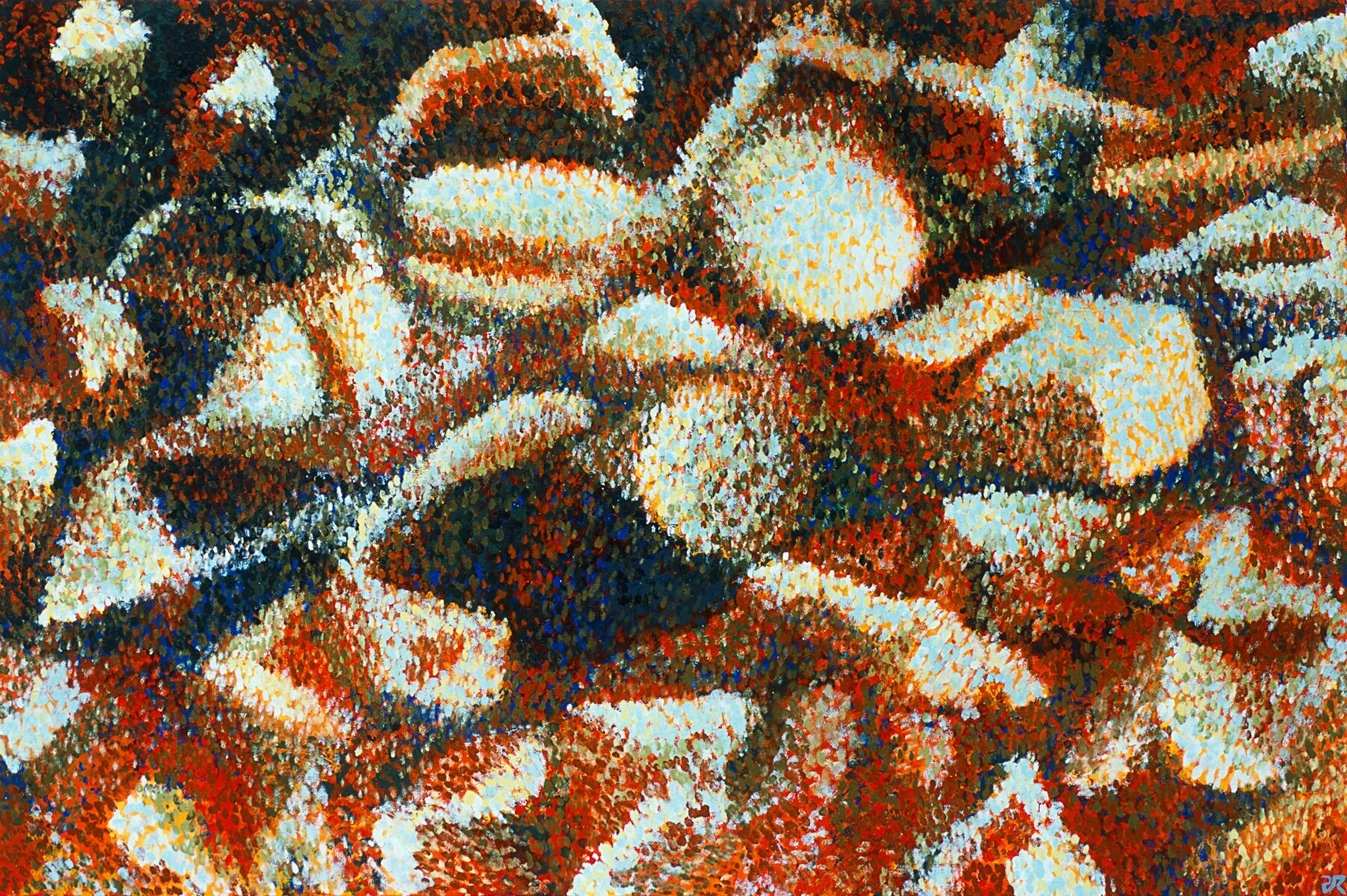 Untitled - Pointillist Abstraction 2 - 39" x 59" Oil on Canvas 2005