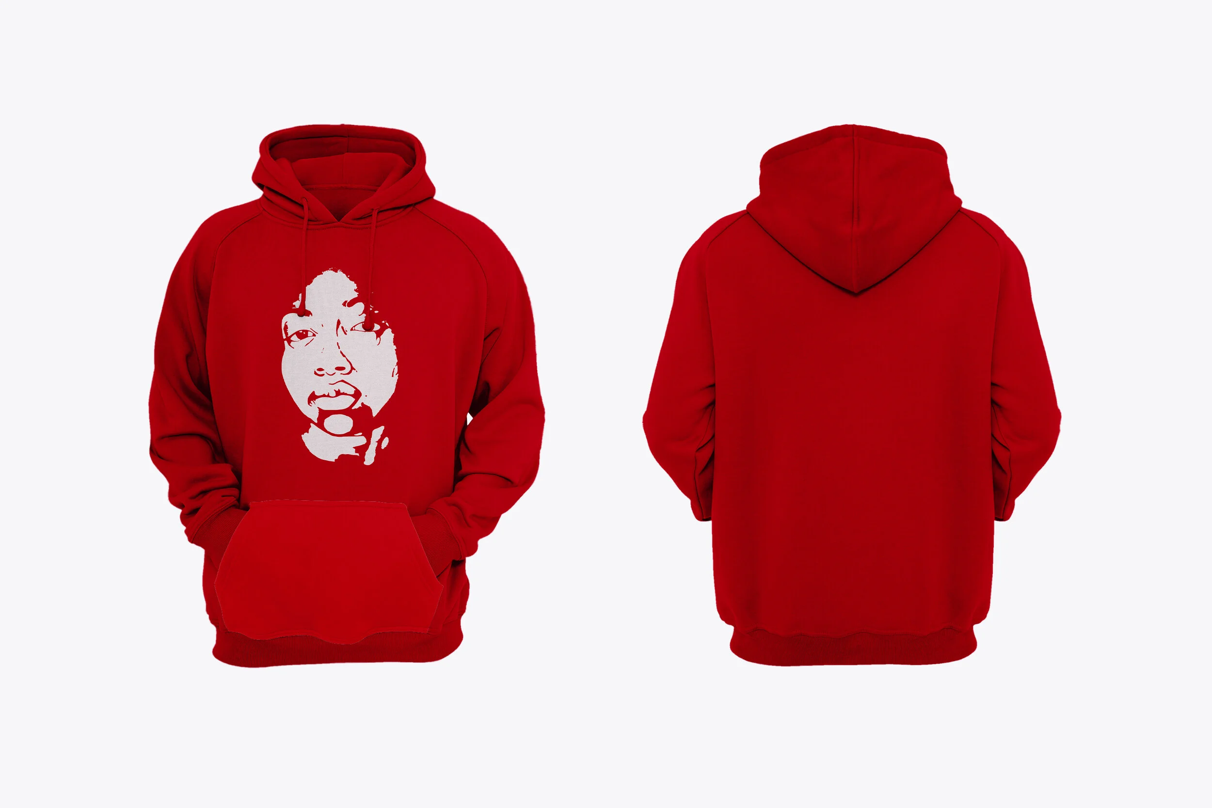 red hoodie mock up