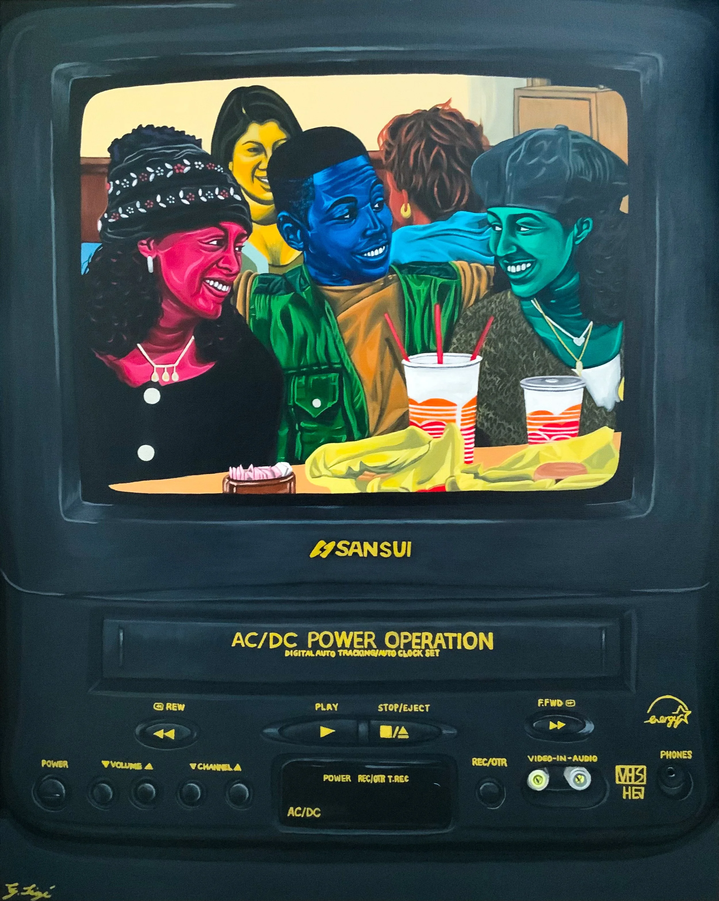 Joey's Choice (Sister, Sister),
24" x 30", 2024,
Acrylic on canvas