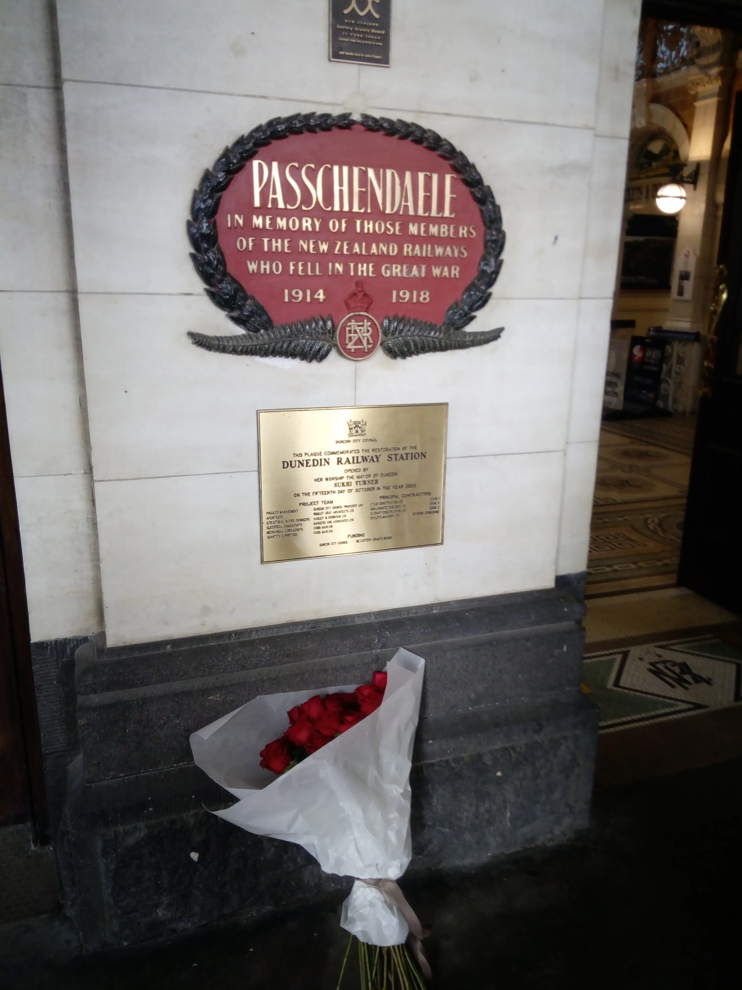 Plaque at the Railway Station