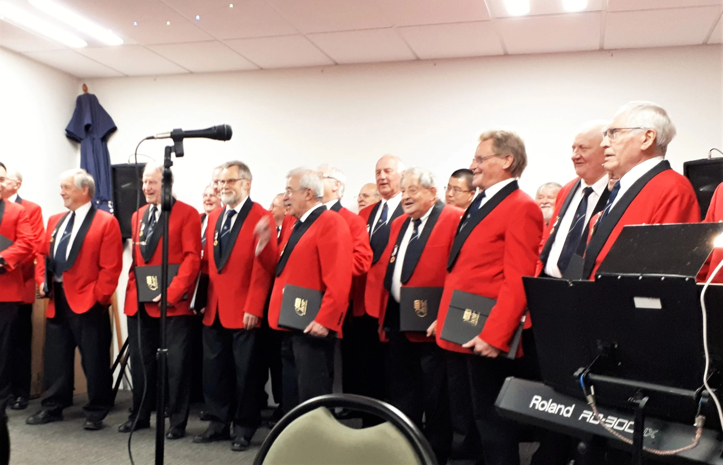 Choir members ready to sing!