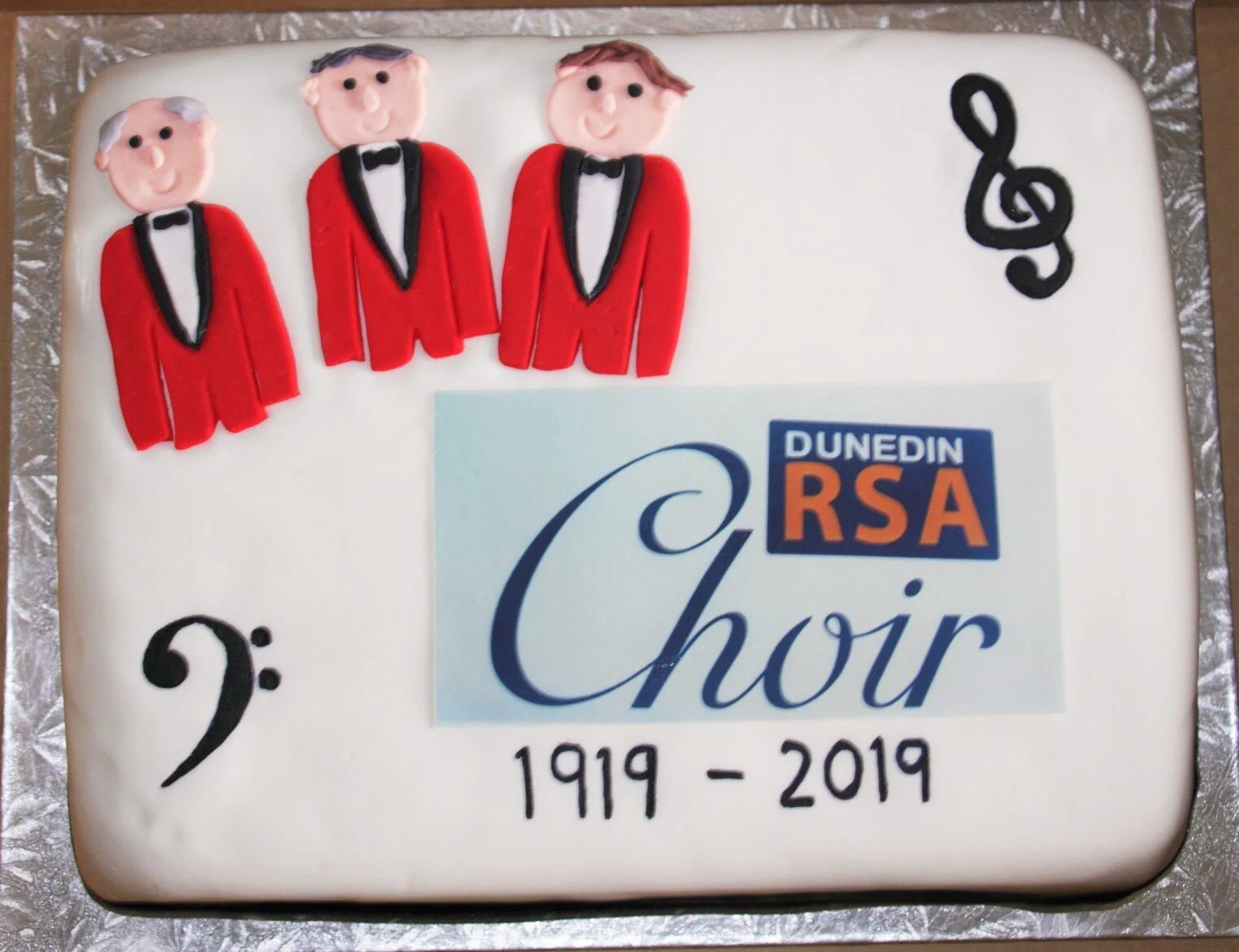 Cake to celebrate the start of the Centennial Jubilee.