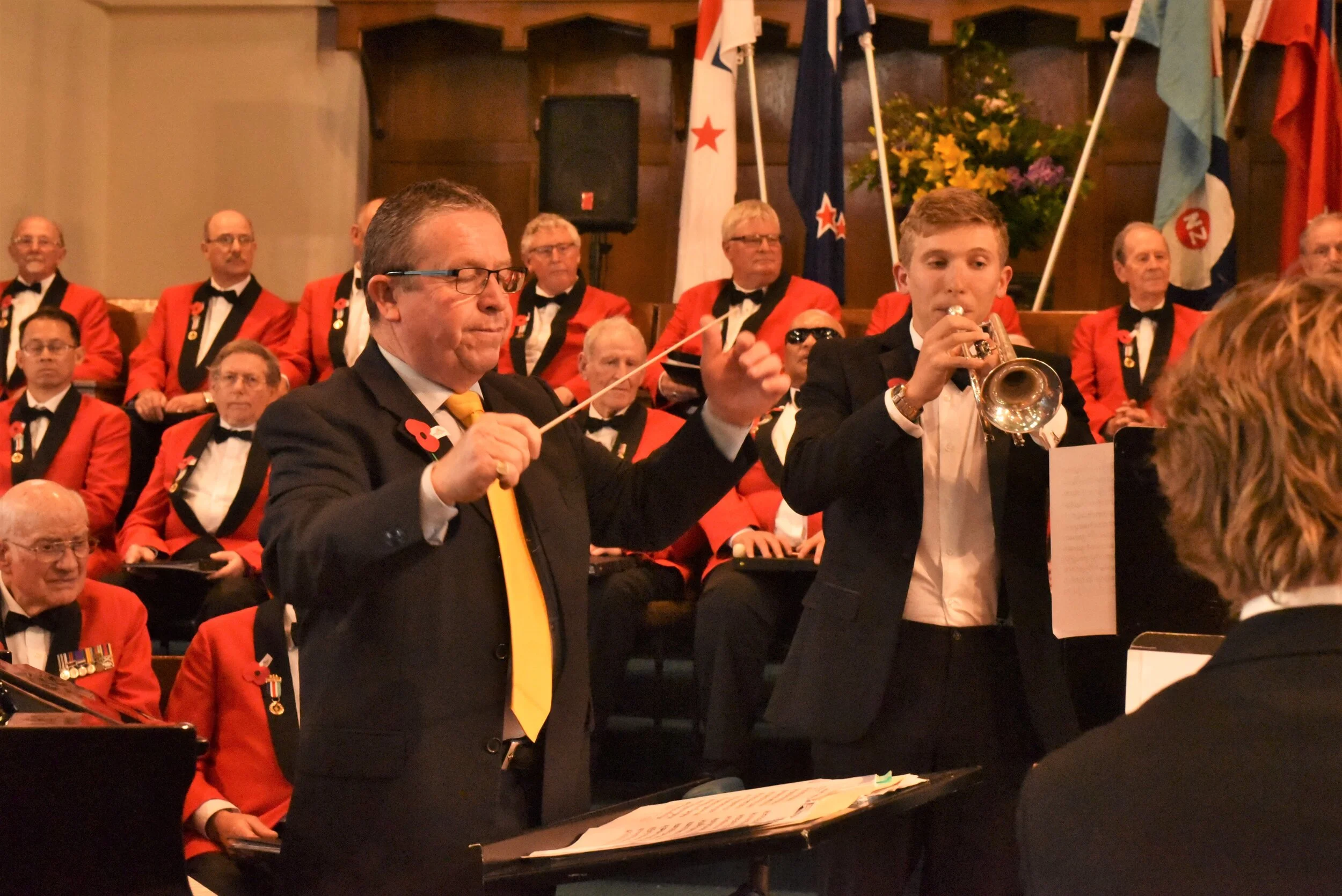 Shane Foster conducting the St. Kilda Brass Band