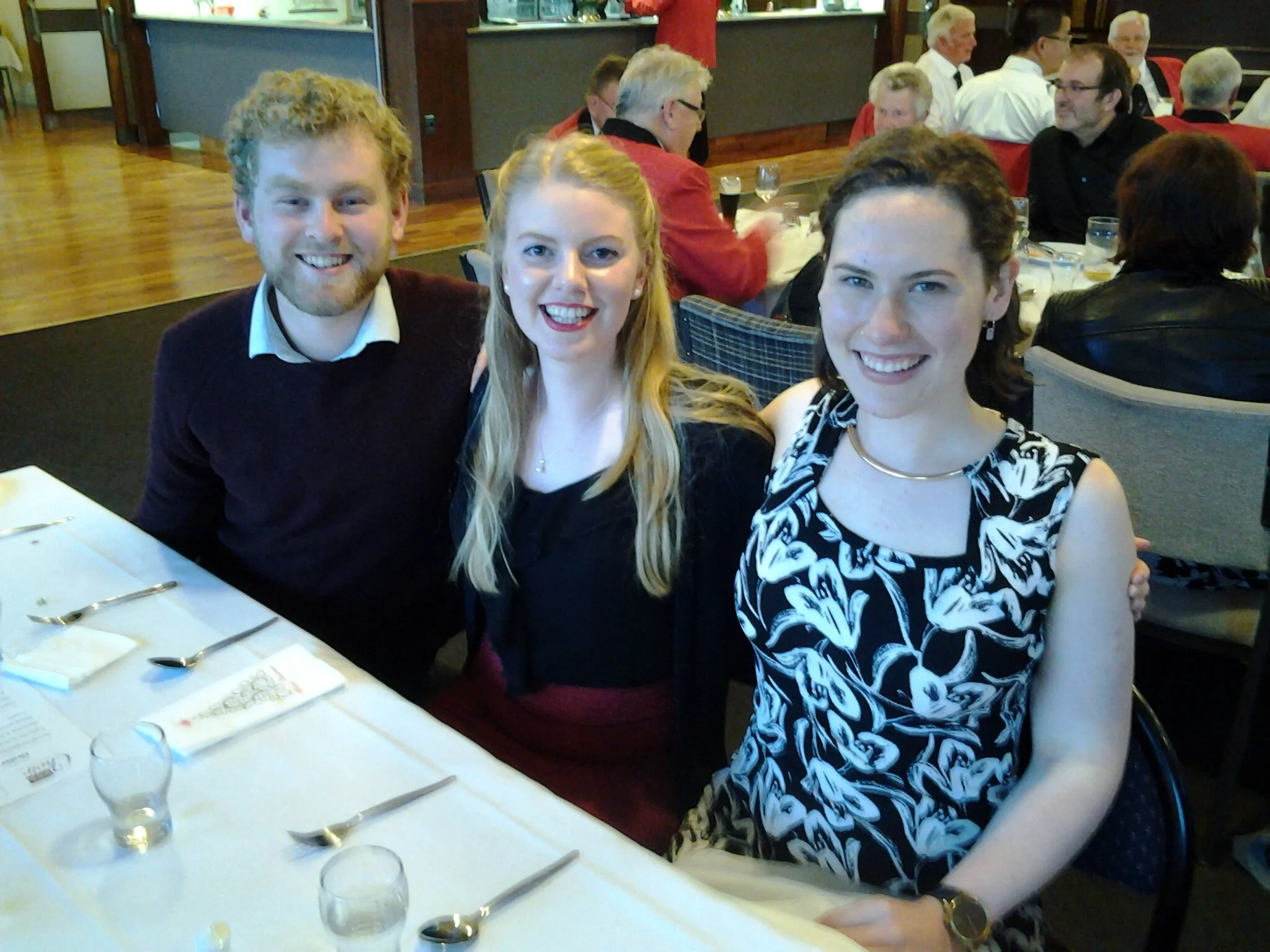 Scholars Harry Grigg, Erica Paterson and Beth Goulstone