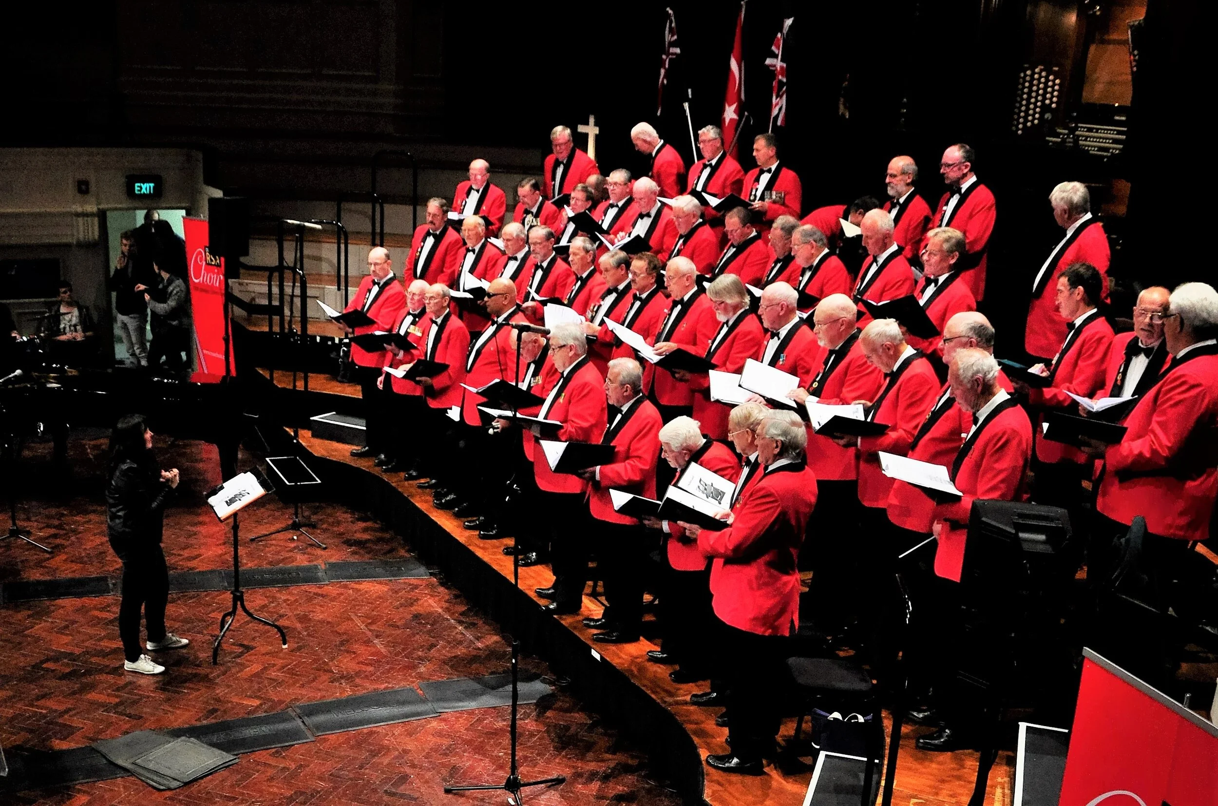 Quick practice before the concert!