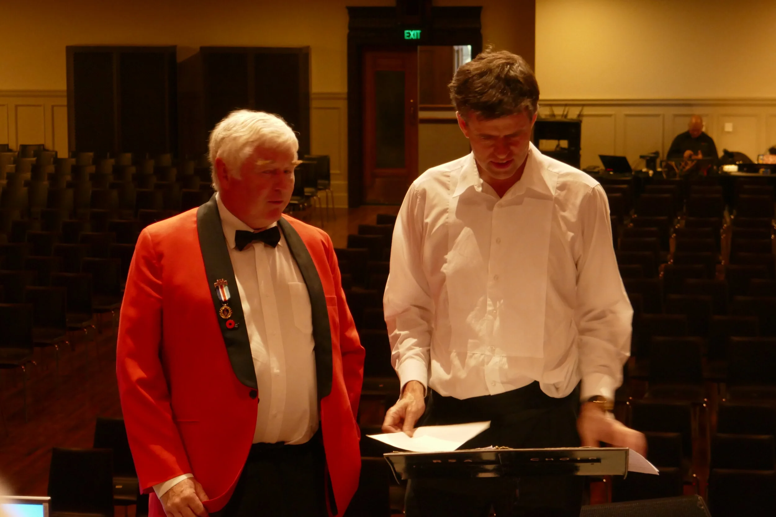 Bruce with Musical Director for this Concert, David Burchell