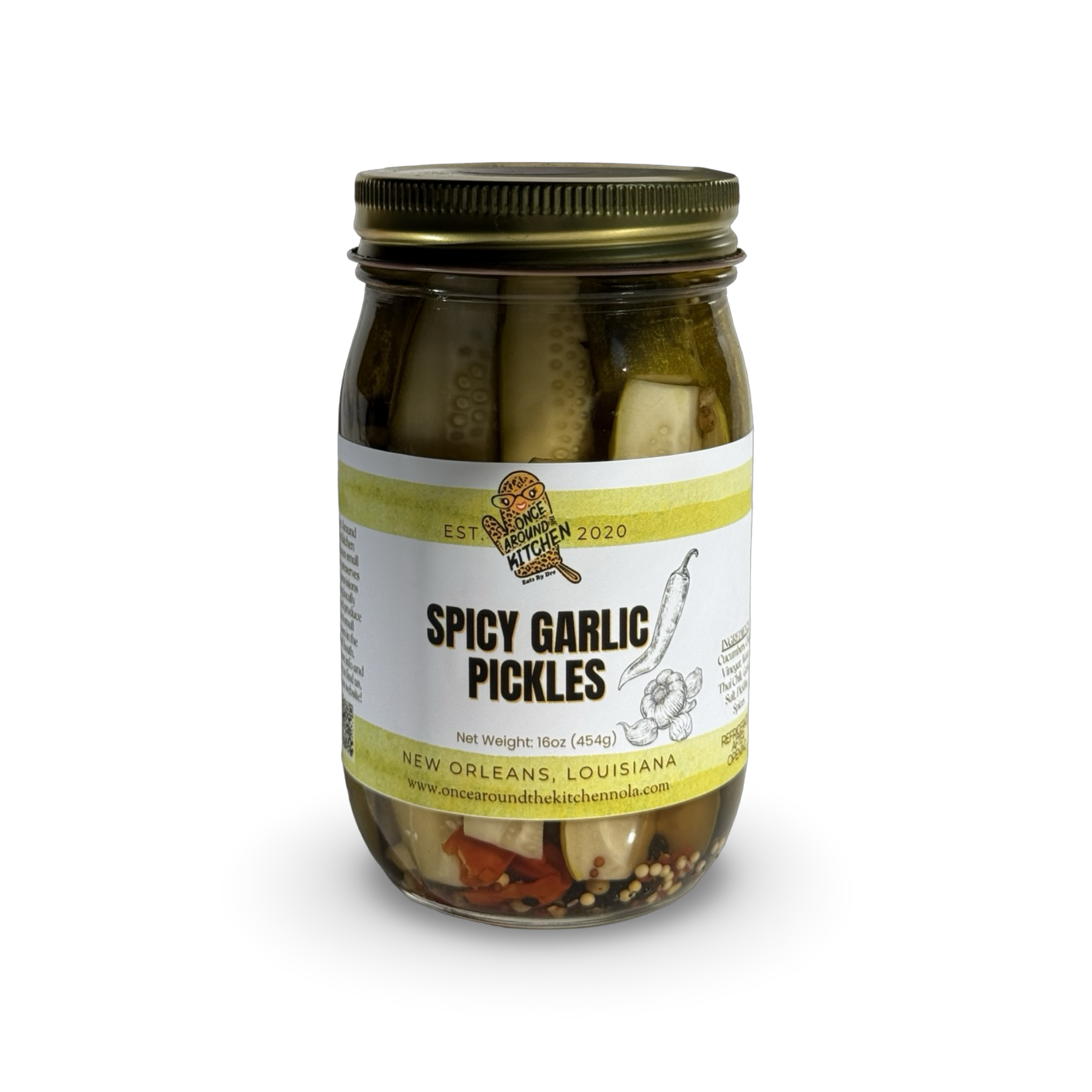 Spicy Garlic Pickles 16oz