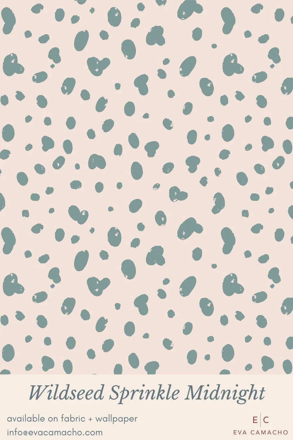 A soft, organic speckle print inspired by scattered wild seeds and hand-painted texture. This subtle blender pattern is perfect for quilts, apparel, wallpaper, and modern home décor in an earthy midnight palette.